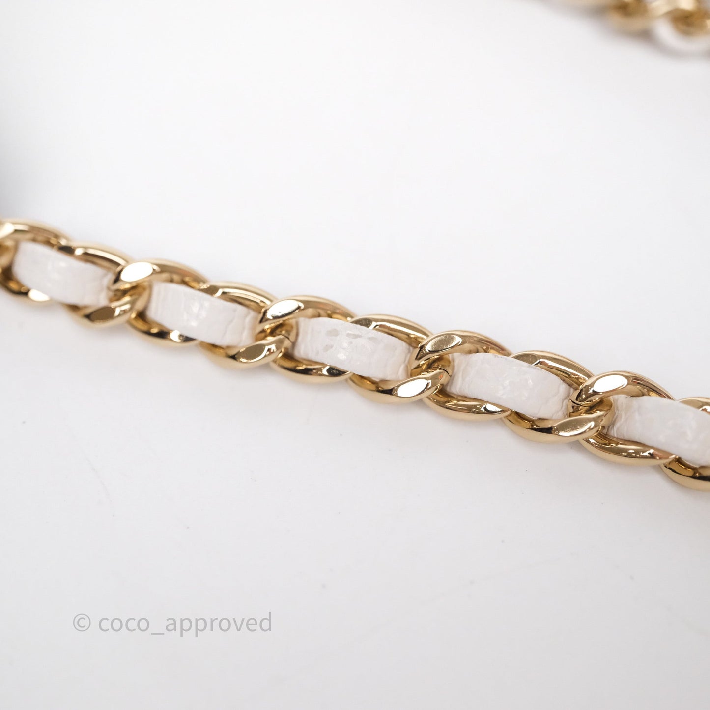 Chanel Mini Coco Handle Quilted Ivory White Caviar Gold Hardware