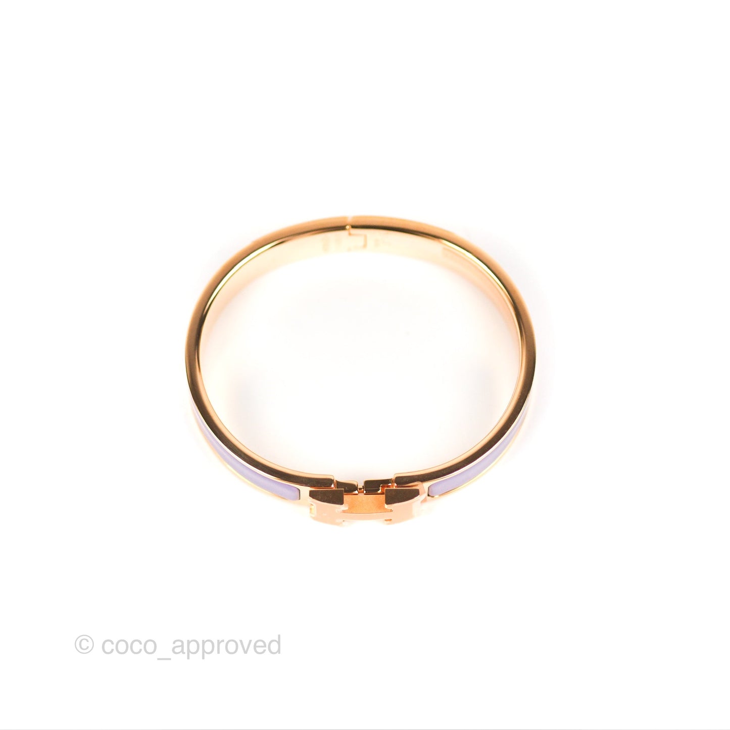 Hermès Clic H Bracelet Parme Rose Gold PM