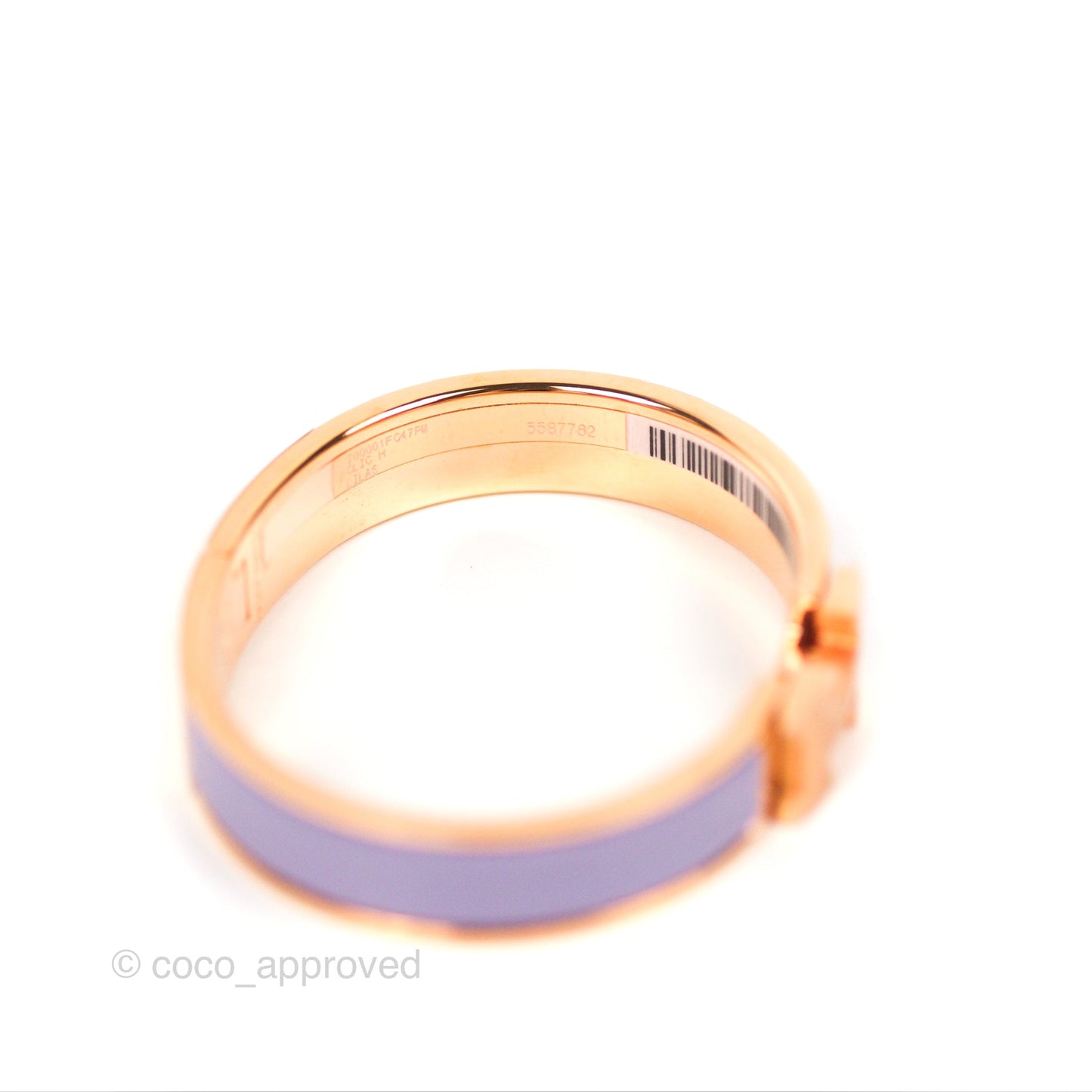 Hermès Clic H Bracelet Parme Rose Gold PM