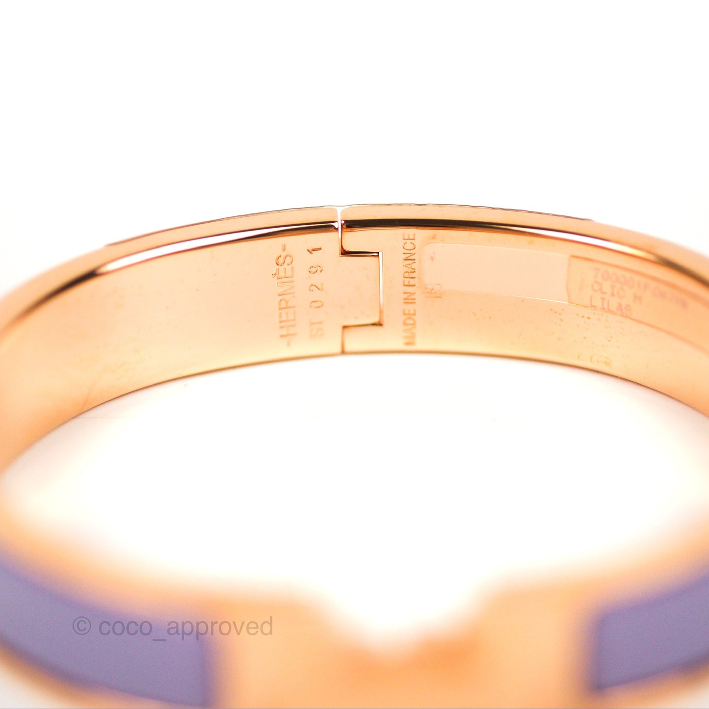 Hermès Clic H Bracelet Parme Rose Gold PM
