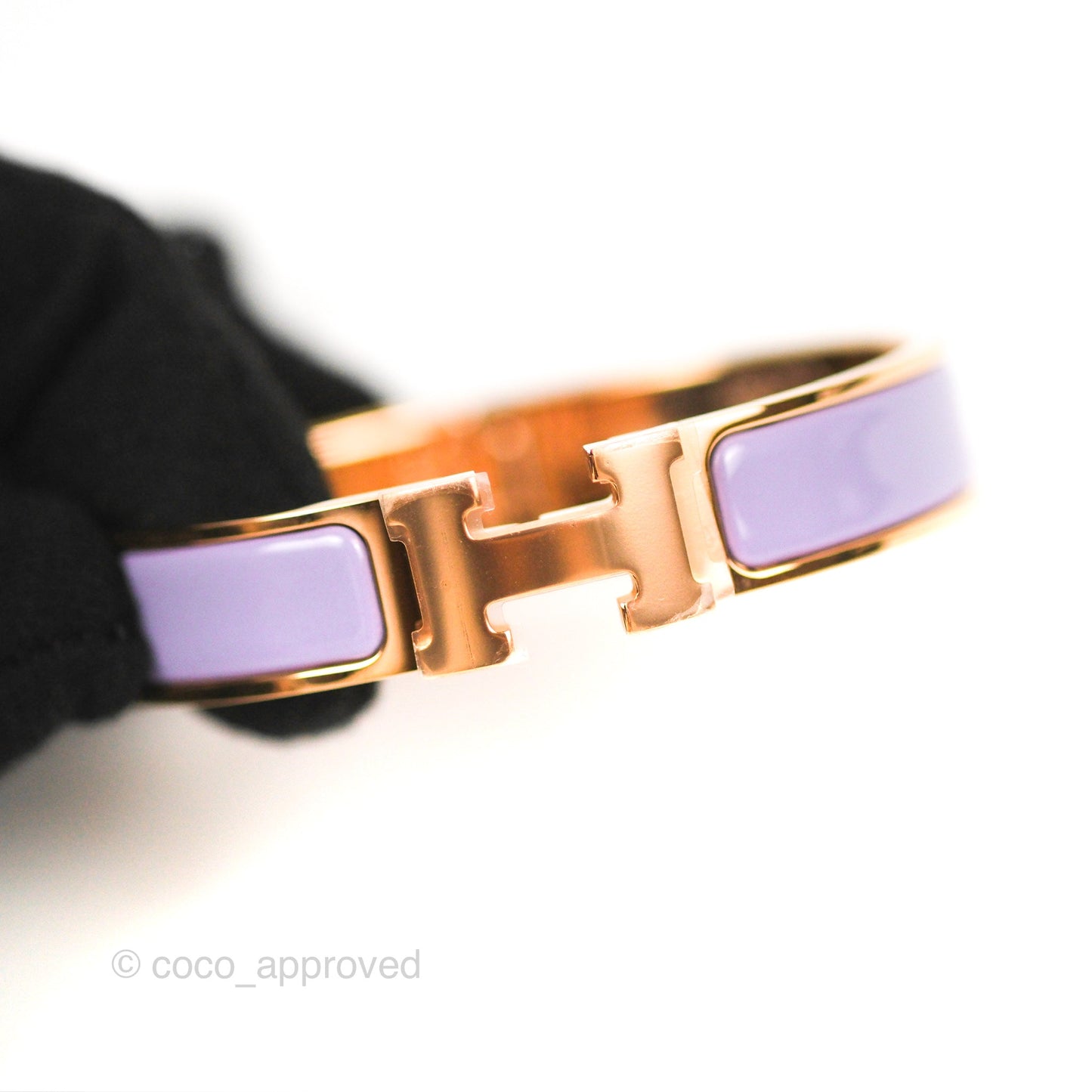 Hermès Clic H Bracelet Parme Rose Gold PM