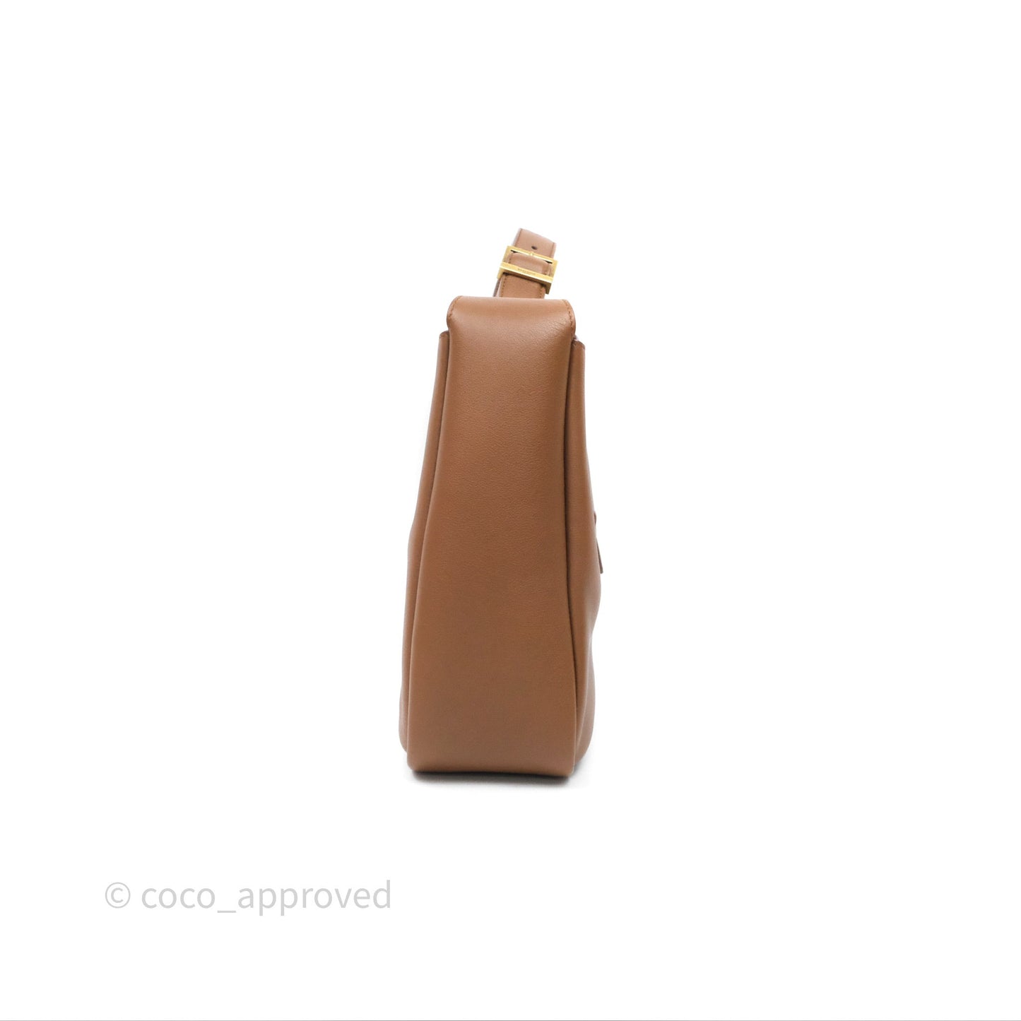 Saint Laurent LE 5 à 7 Supple Small Brown Grained Leather Gold Hardware