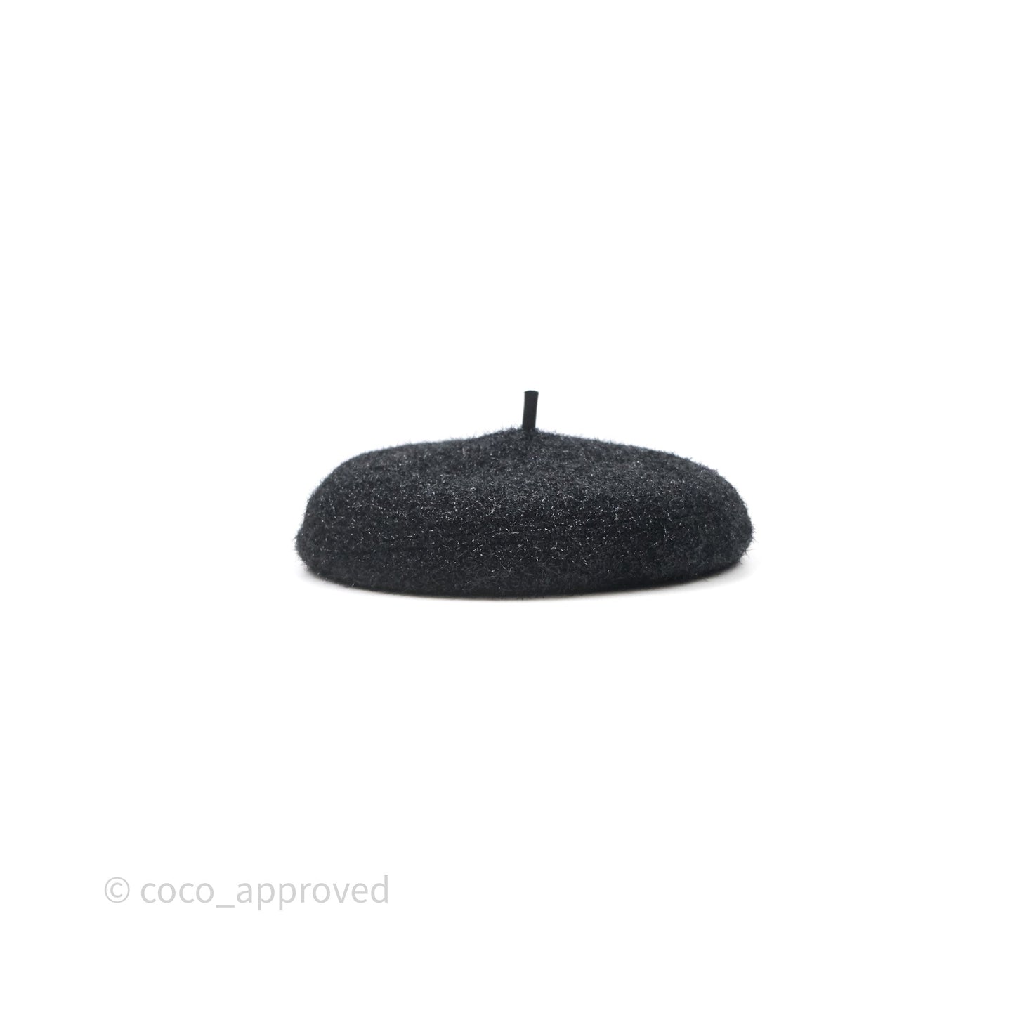 Chanel CC Black Glitter Beret