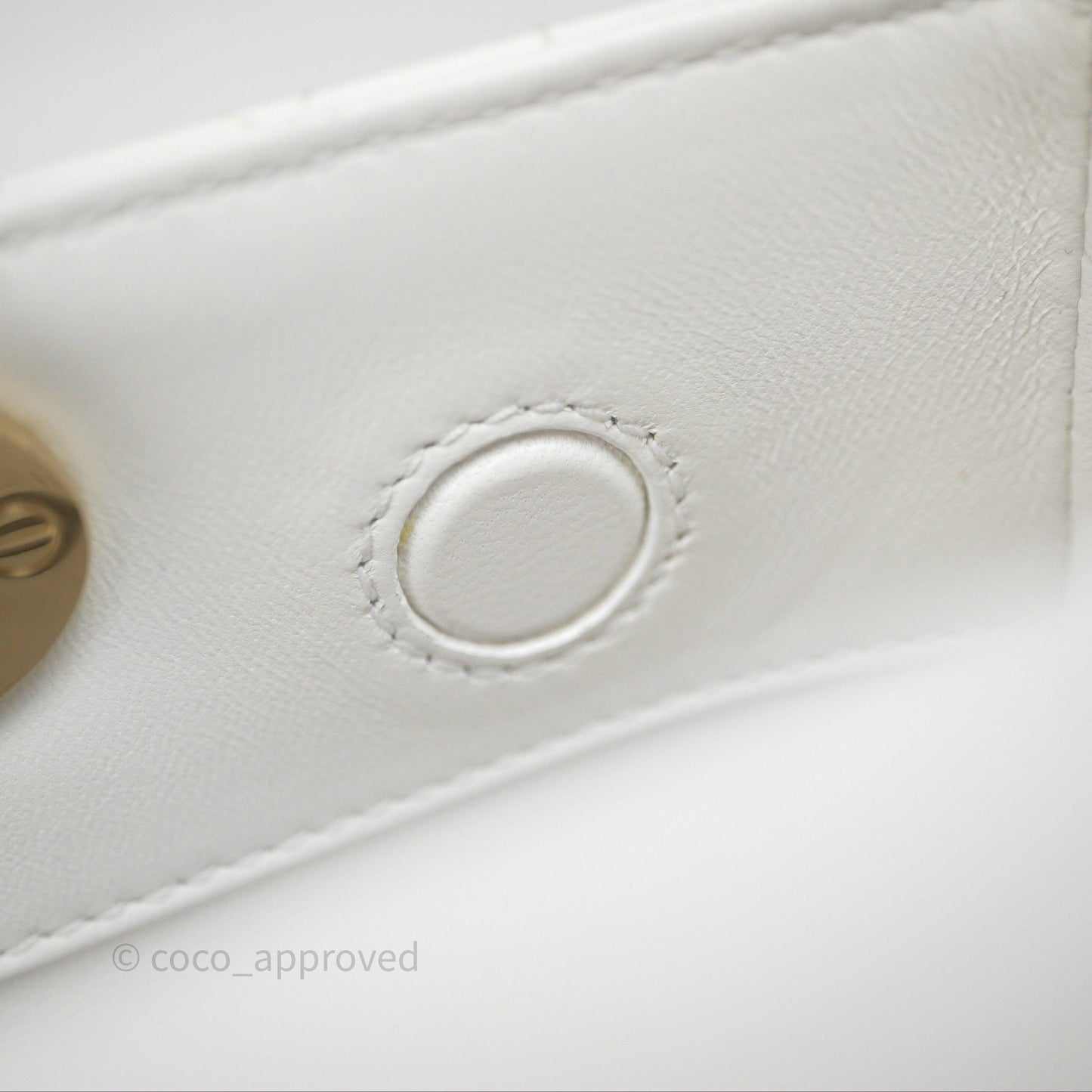 Christian Dior Medium Lady D-Joy Bag Butterfly White Lambskin Cannage Gold Hardware