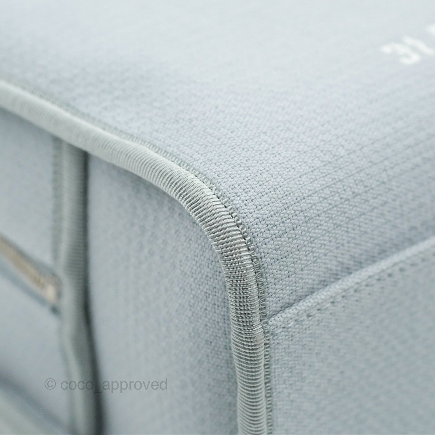 Chanel Deauville Bowling Bag Light Blue Silver Hardware 22c