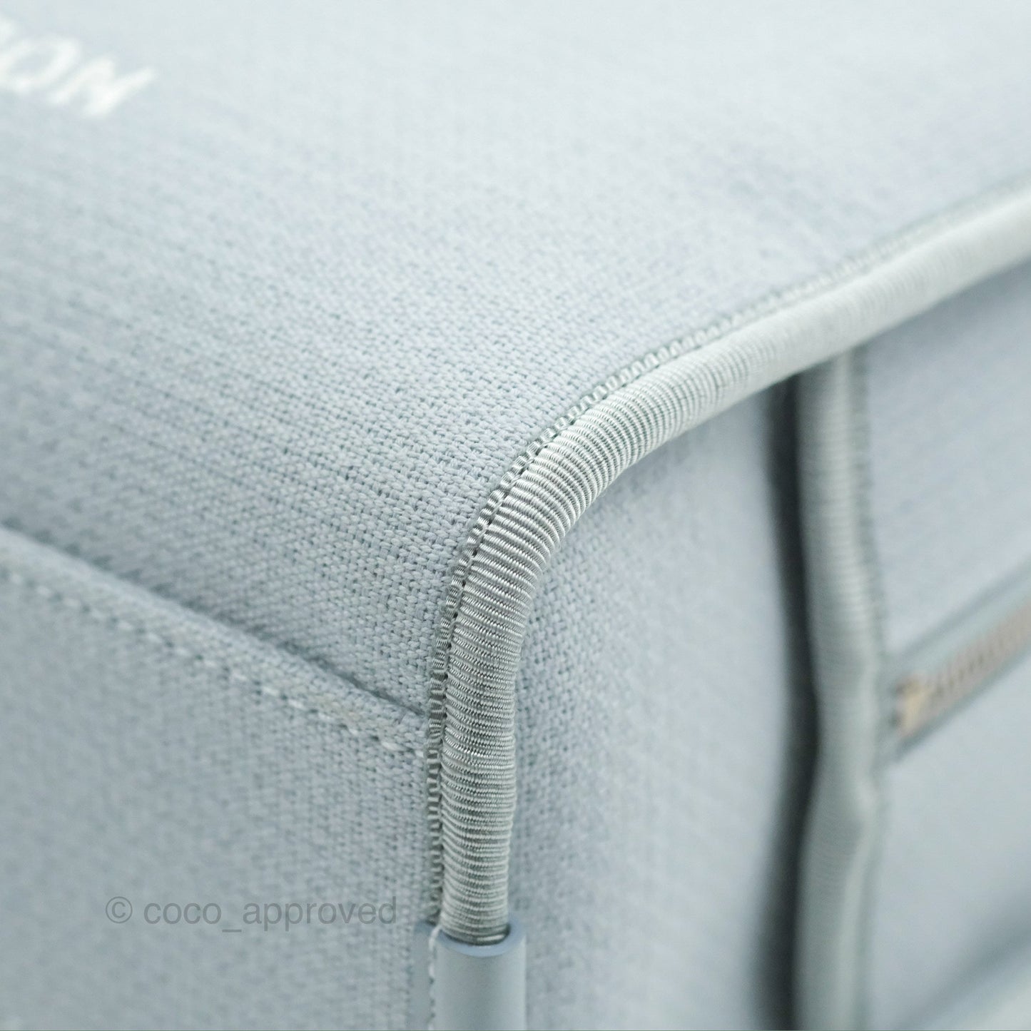 Chanel Deauville Bowling Bag Light Blue Silver Hardware 22c