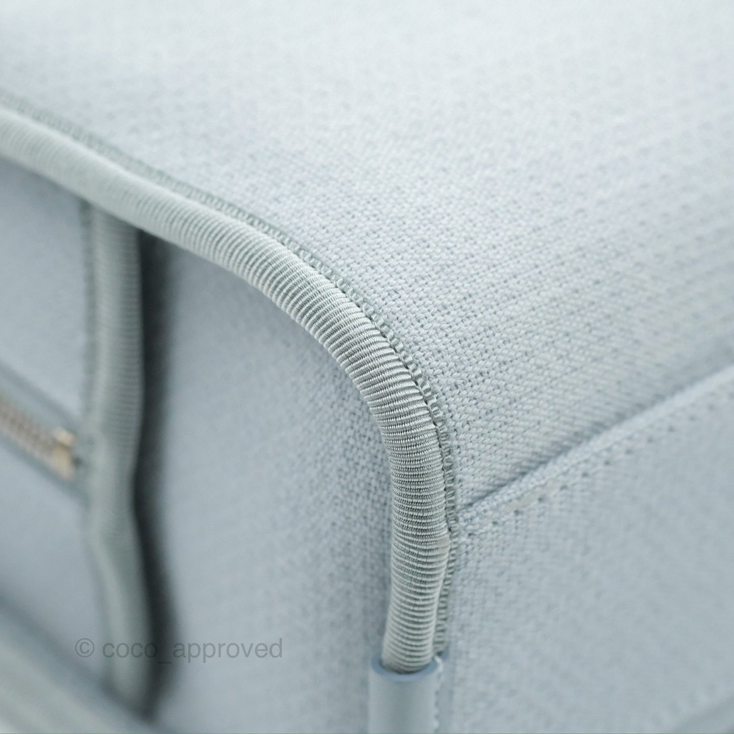 Chanel Deauville Bowling Bag Light Blue Silver Hardware 22c