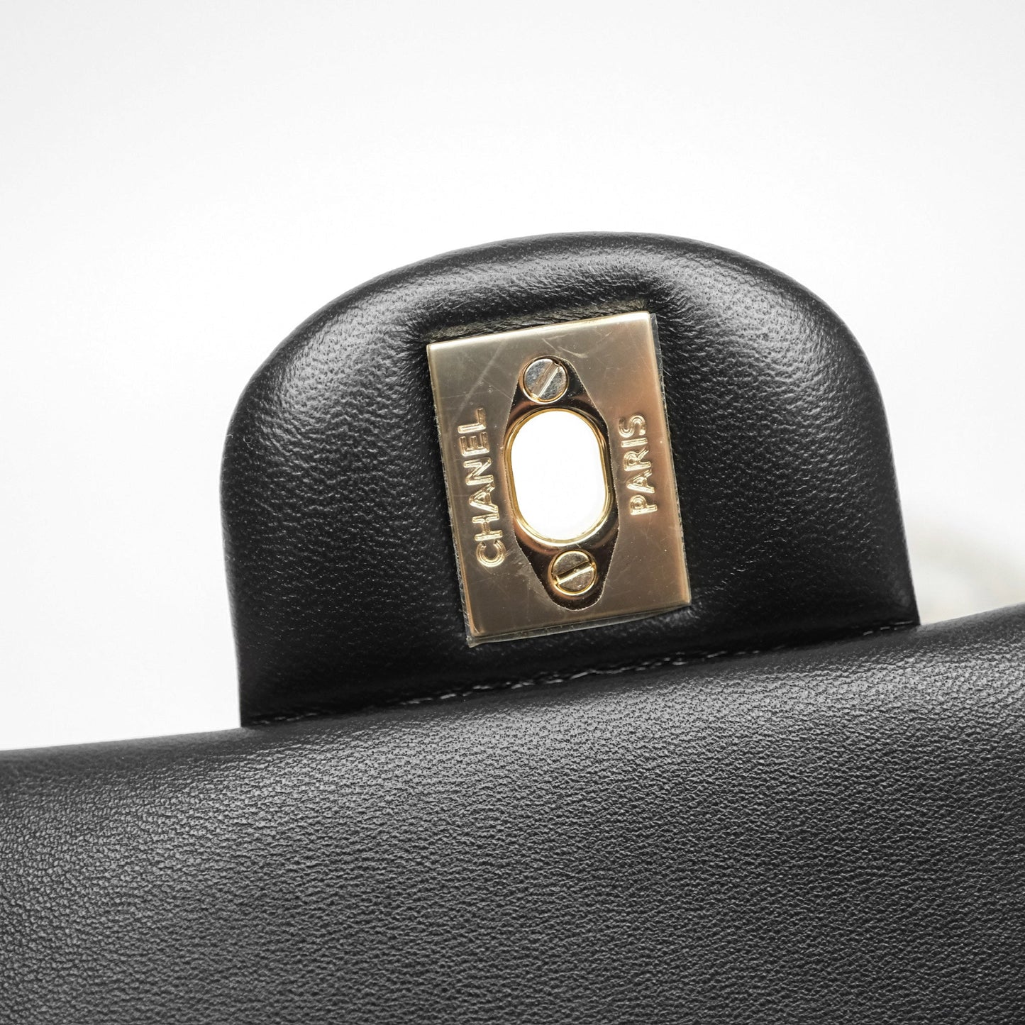 Chanel Top Handle Mini Rectangular Flap Black Lambskin Gold Hardware