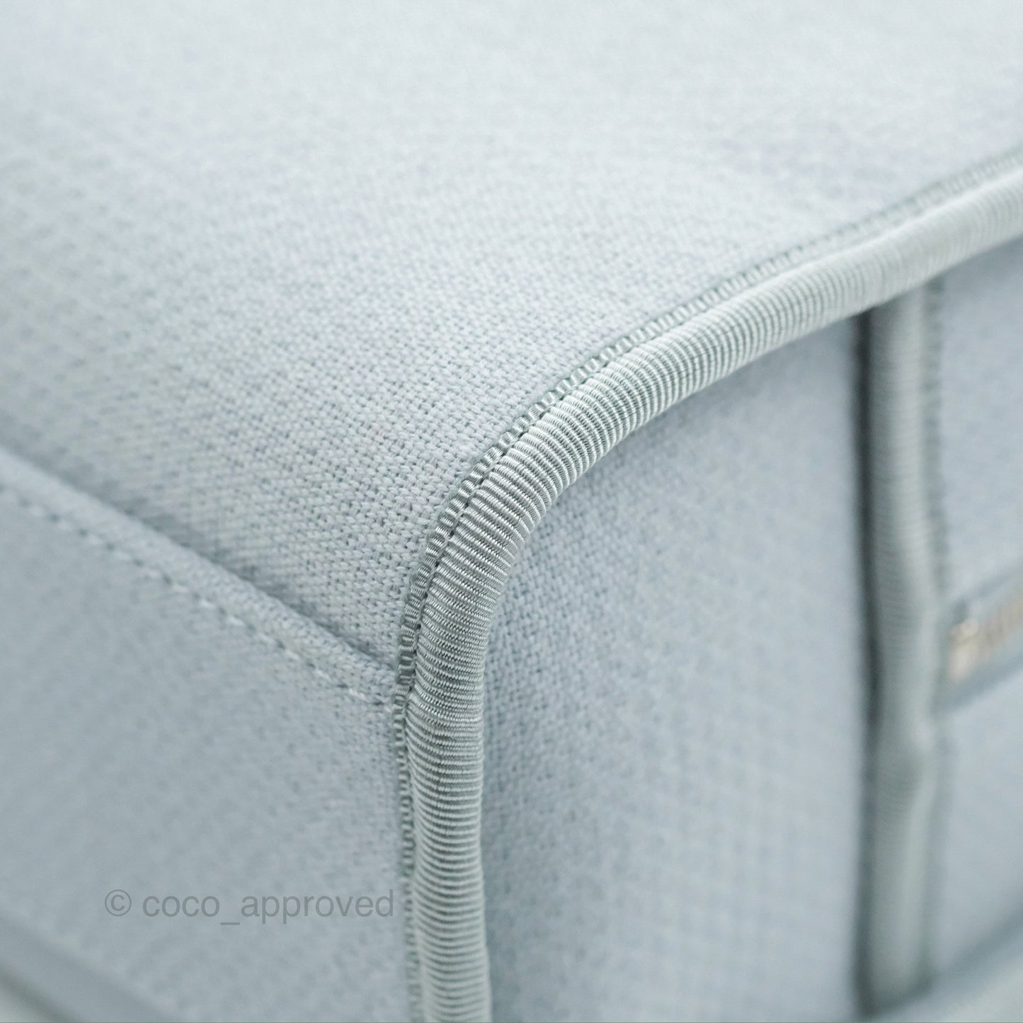 Chanel Deauville Bowling Bag Light Blue Silver Hardware 22c