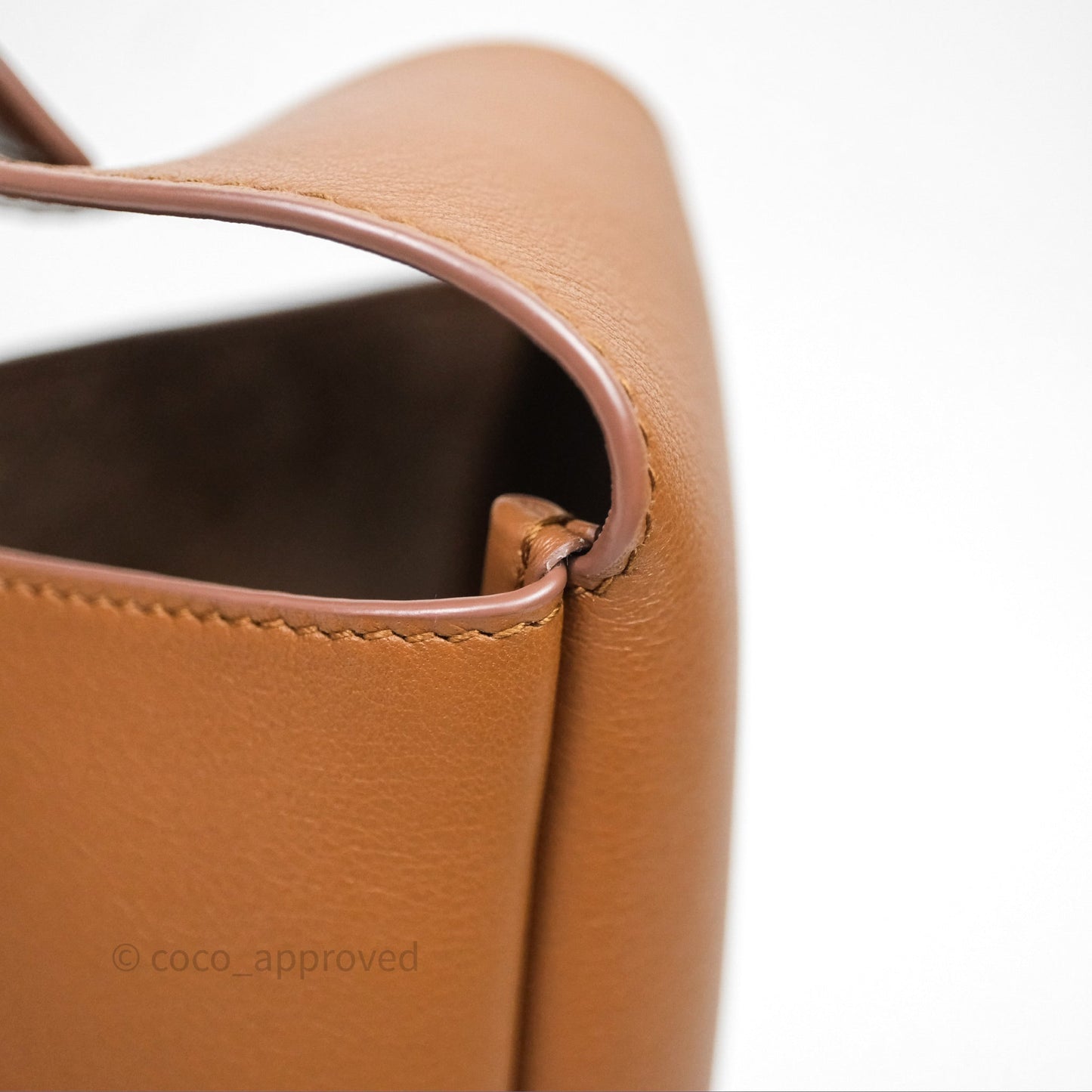 Saint Laurent LE 5 à 7 Supple Small Brown Grained Leather Gold Hardware