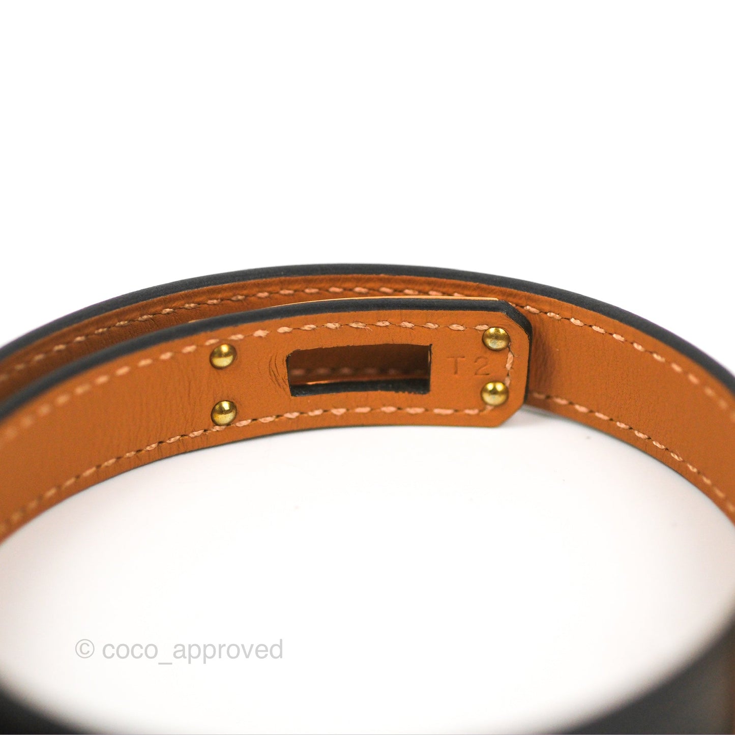 Hermès Kelly Double Tour Bracelet Black Swift Rose Gold Hardware