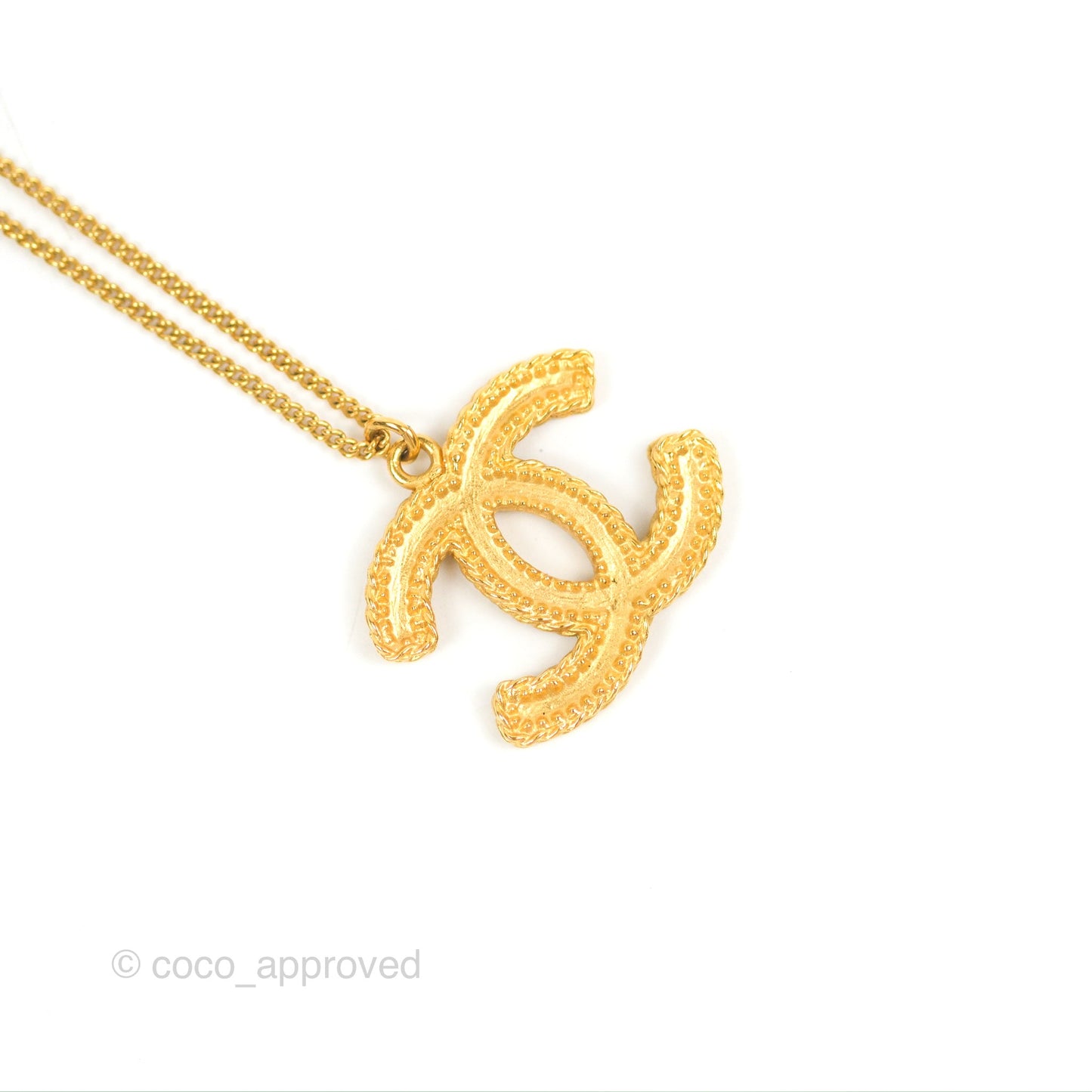 Chanel CC Necklace Gold Tone 12P