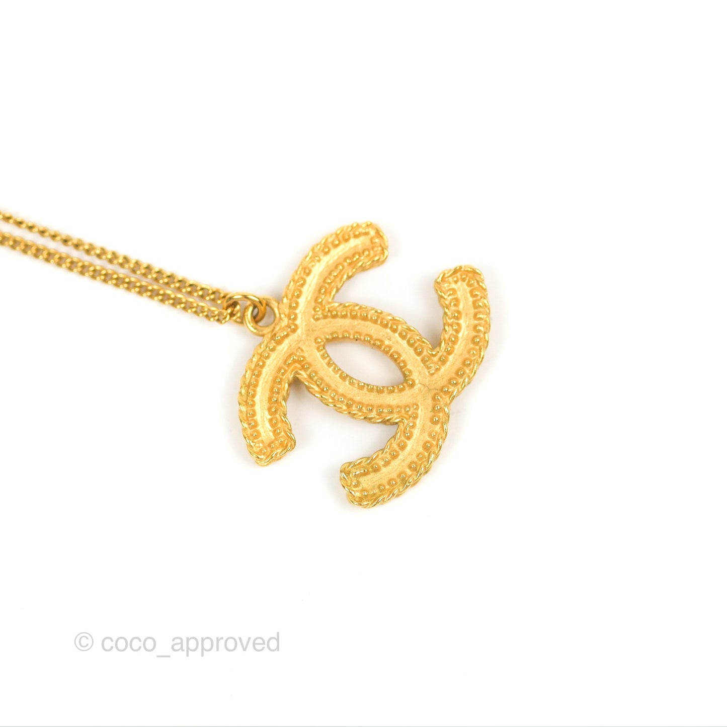 Chanel CC Necklace Gold Tone 12P