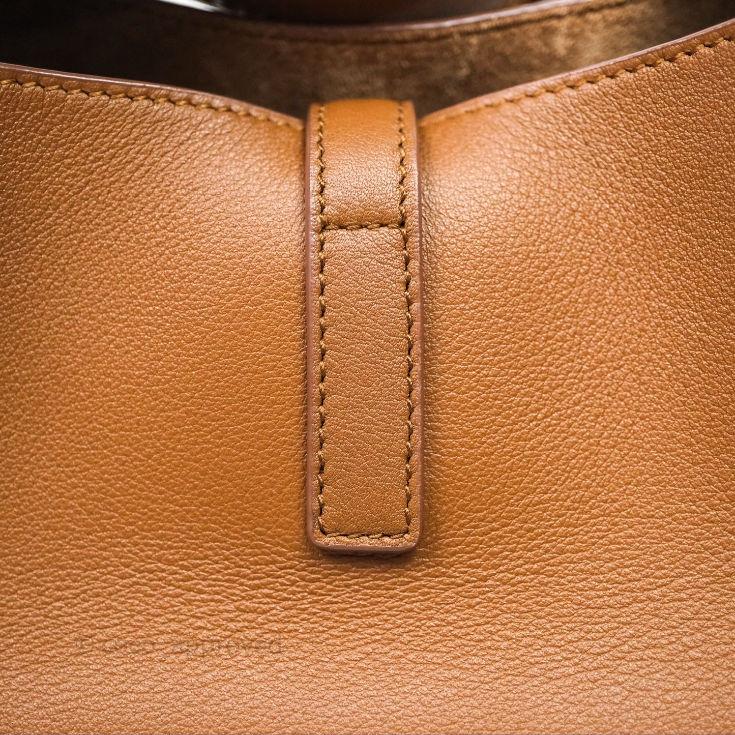 Saint Laurent LE 5 à 7 Supple Small Brown Grained Leather Gold Hardware