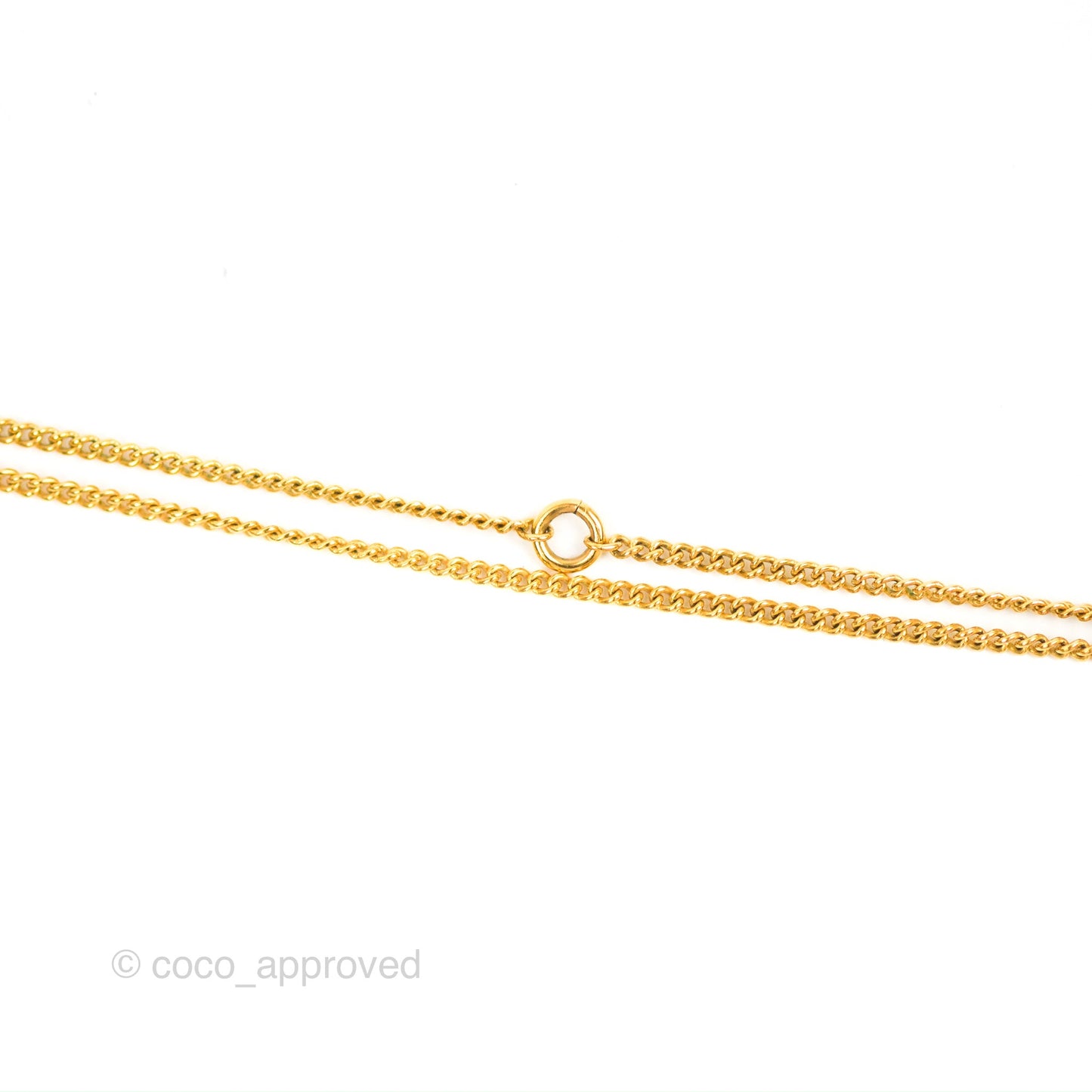 Chanel CC Necklace Gold Tone 12P