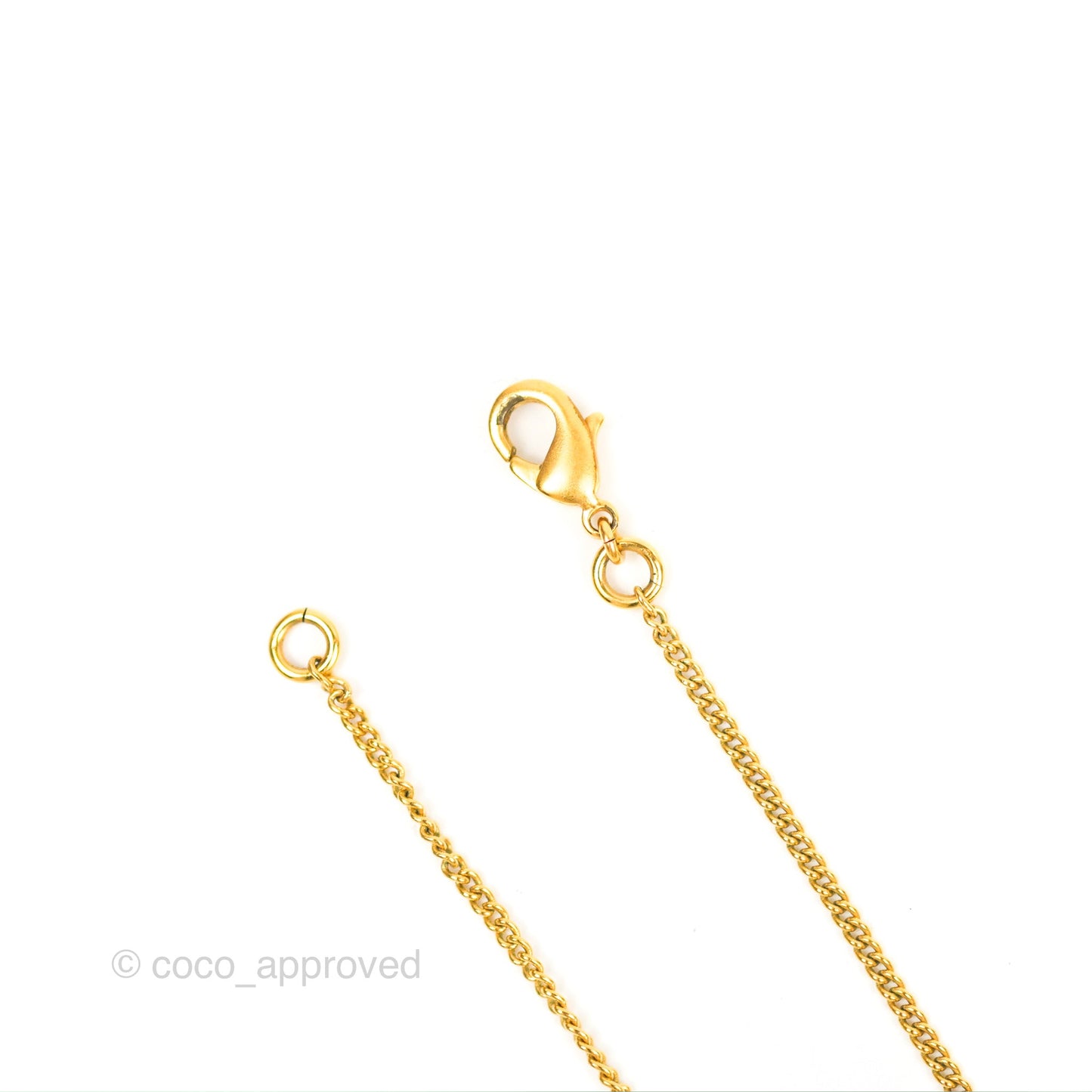 Chanel CC Necklace Gold Tone 12P