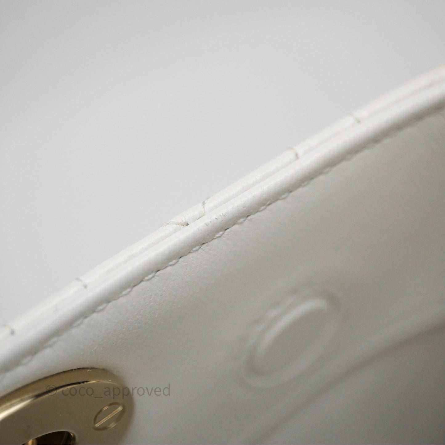Christian Dior Medium Lady D-Joy Bag Butterfly White Lambskin Cannage Gold Hardware