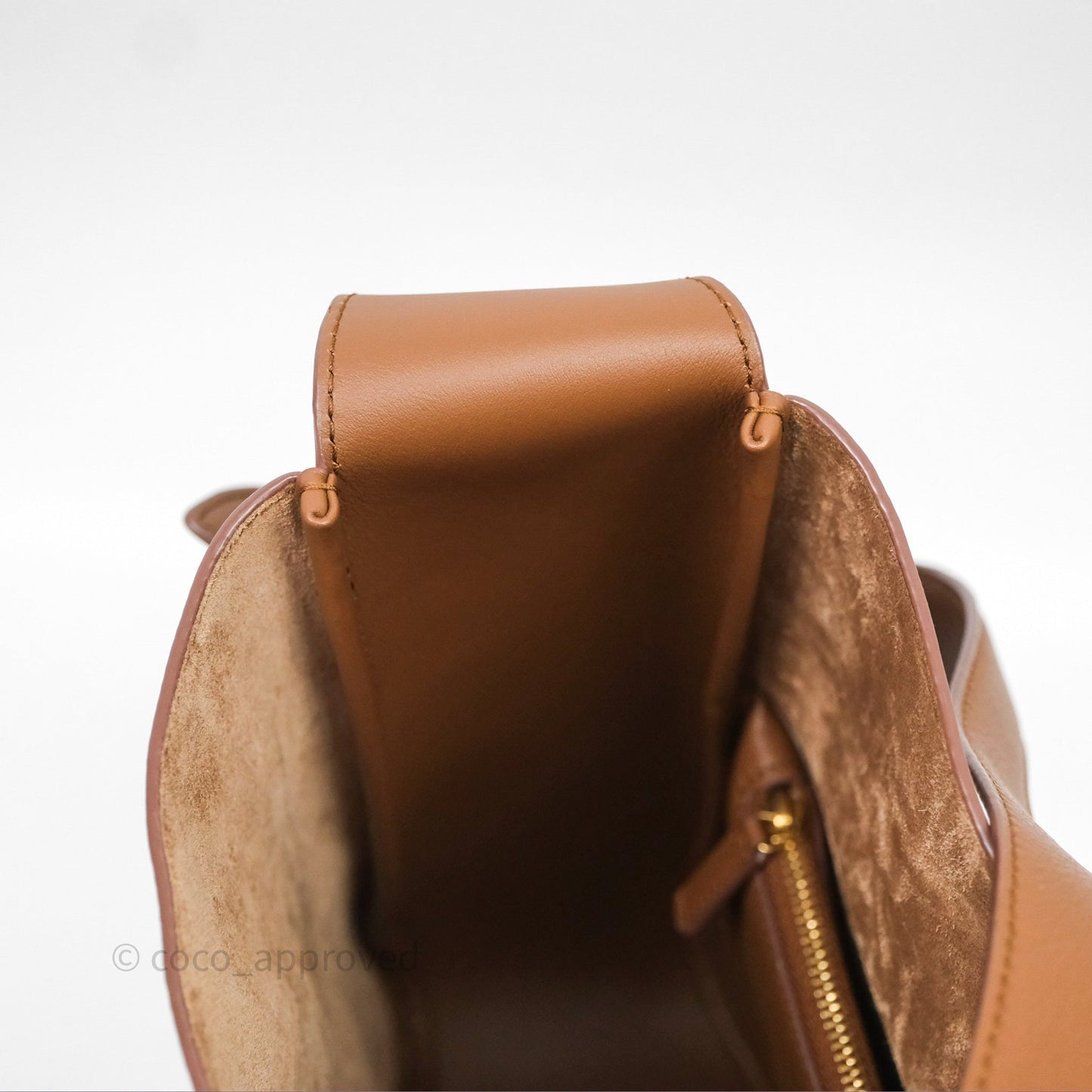 Saint Laurent LE 5 à 7 Supple Small Brown Grained Leather Gold Hardware