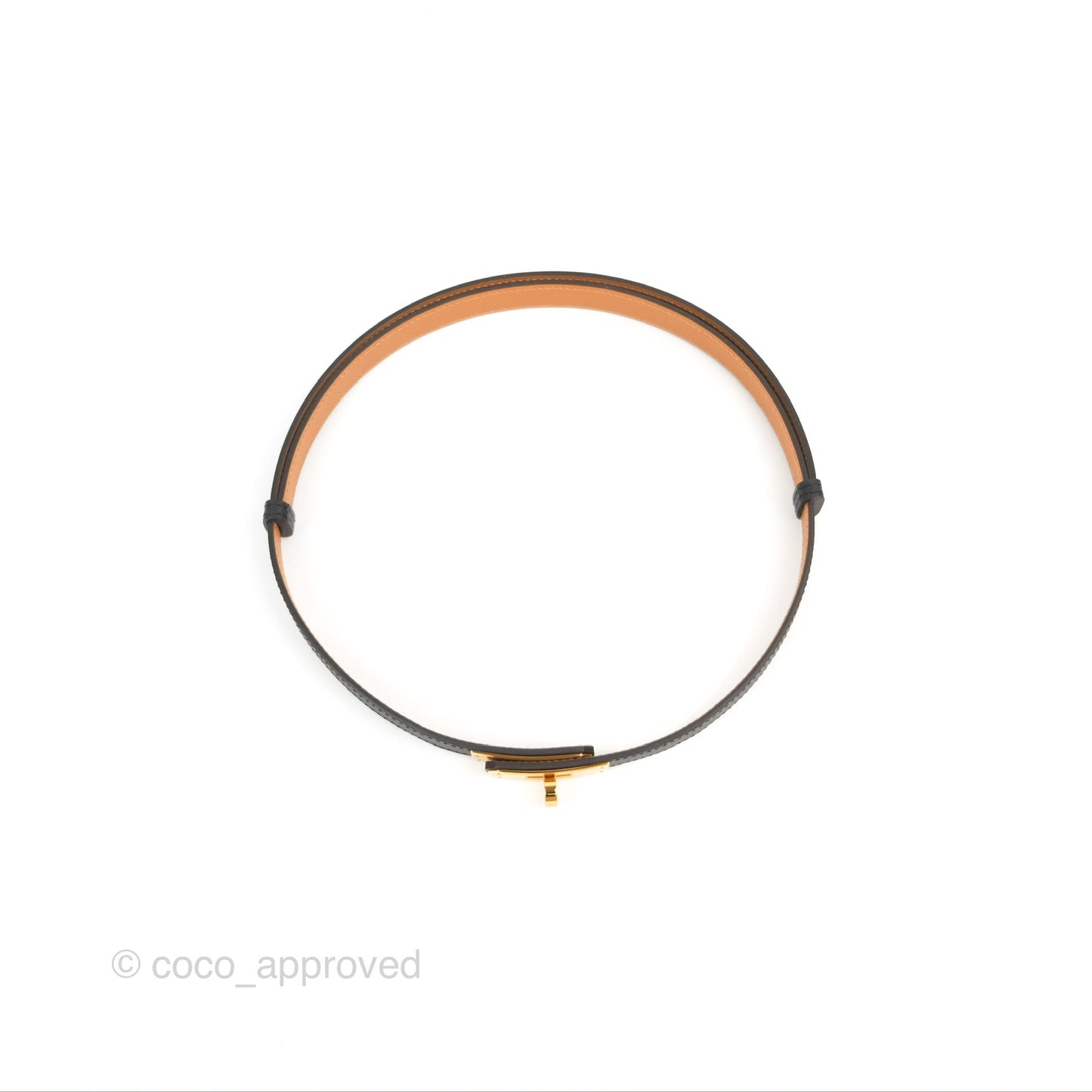 Hermès Epsom Kelly Pocket 18 Belt Black Gold Hardware