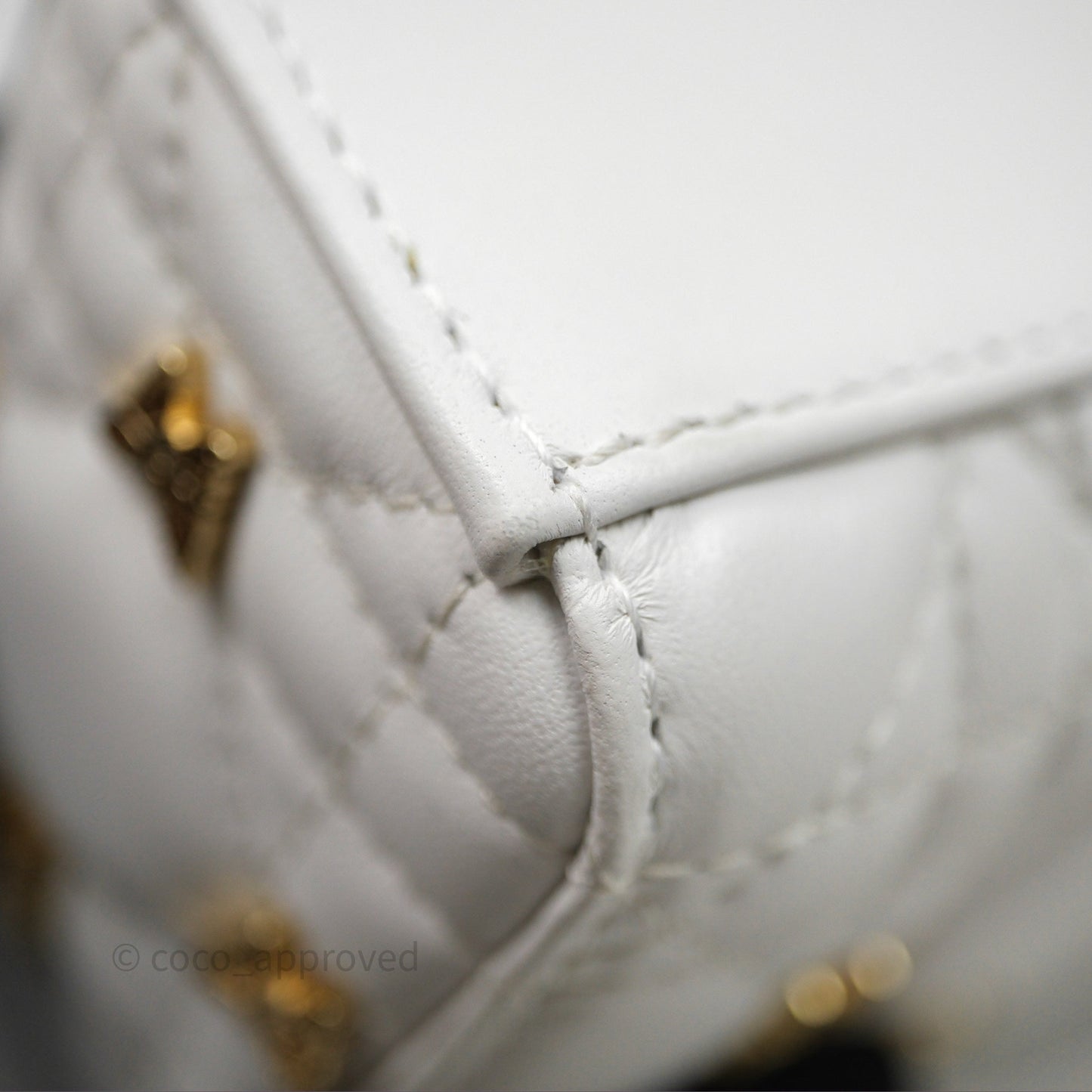Christian Dior Medium Lady D-Joy Bag Butterfly White Lambskin Cannage Gold Hardware