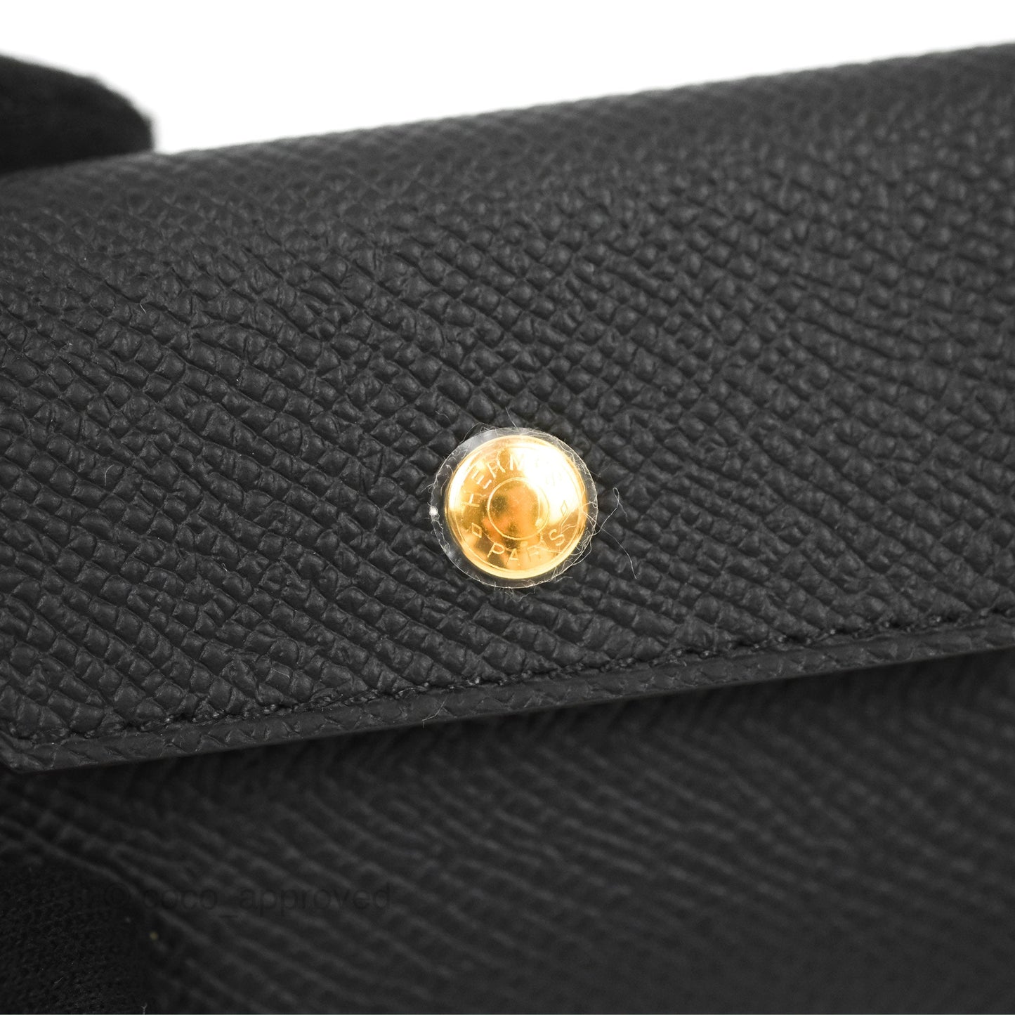 Hermès Epsom Kelly Pocket 18 Belt Black Gold Hardware