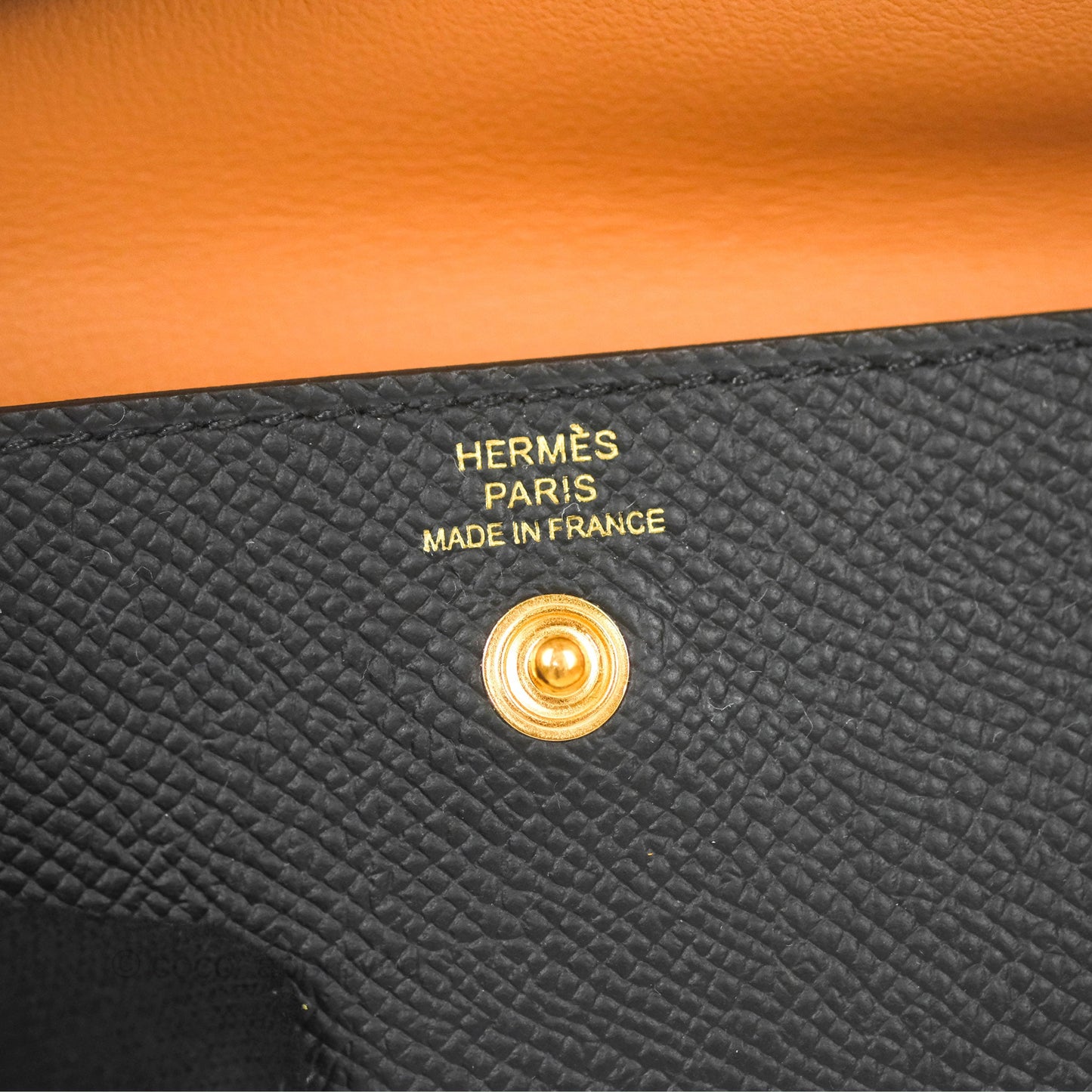 Hermès Epsom Kelly Pocket 18 Belt Black Gold Hardware