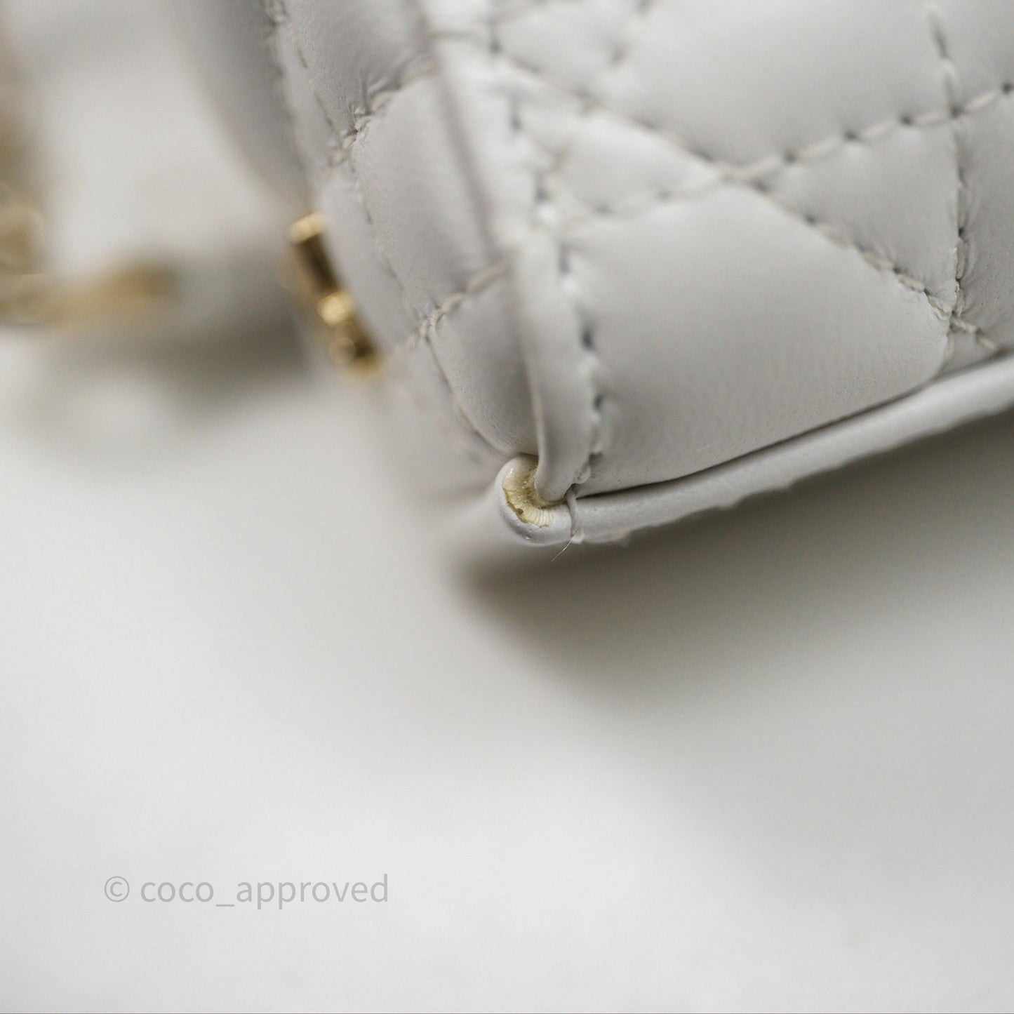 Christian Dior Medium Lady D-Joy Bag Butterfly White Lambskin Cannage Gold Hardware