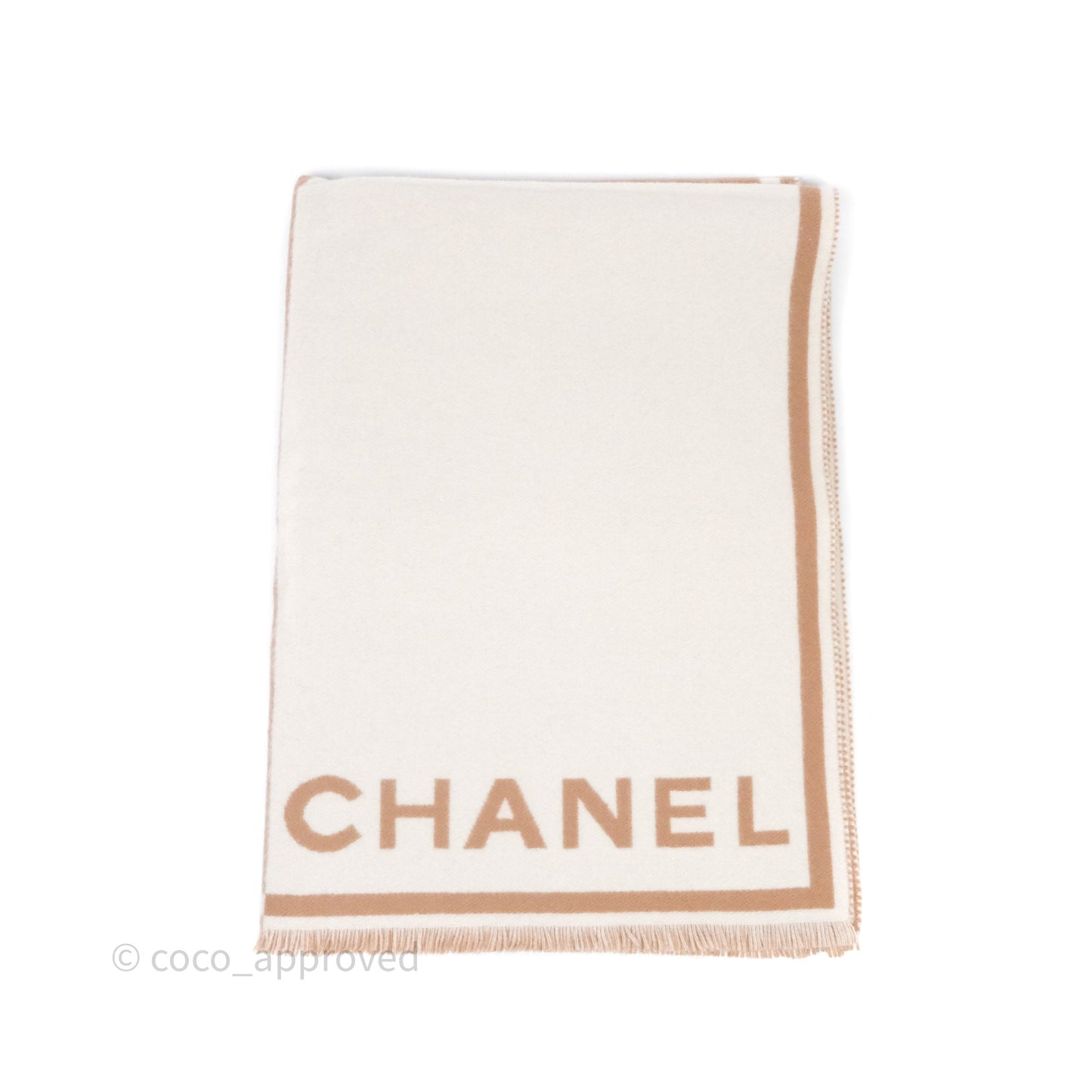 Chanel Cashmere CC Fringe Scarf