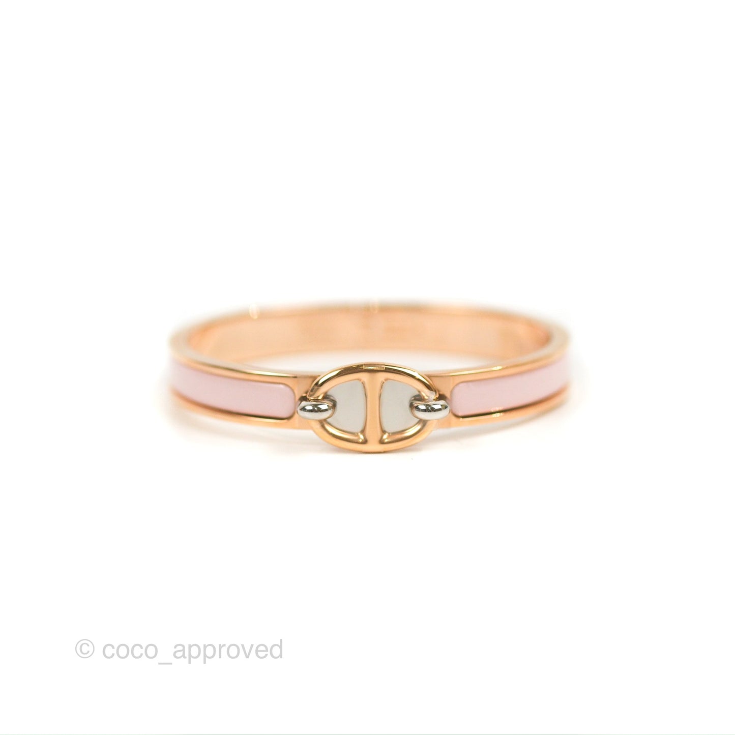 Hermes Mini Clic Chaine d'Ancre Bracelet PM Rose Candeur
