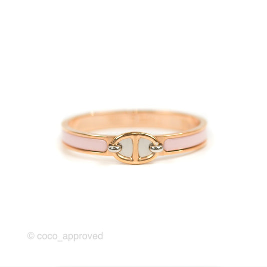 Hermes Mini Clic Chaine d'Ancre Bracelet PM Rose Candeur