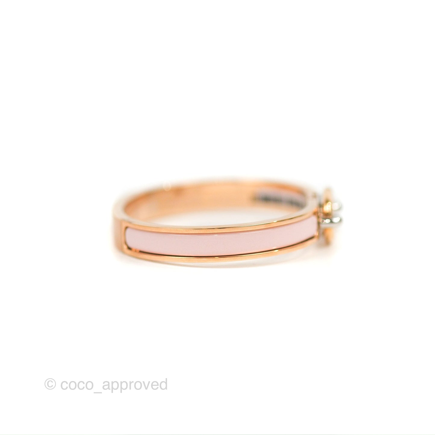 Hermes Mini Clic Chaine d'Ancre Bracelet PM Rose Candeur