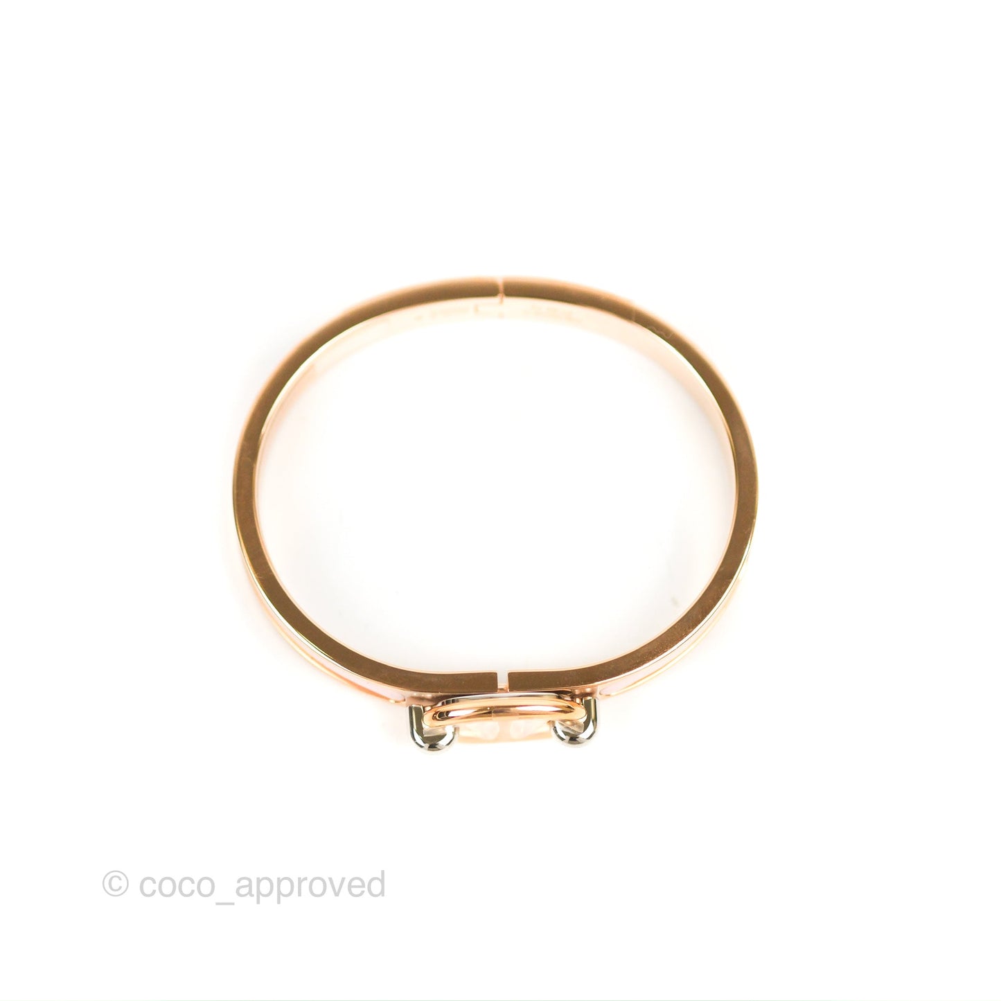 Hermes Mini Clic Chaine d'Ancre Bracelet PM Rose Candeur