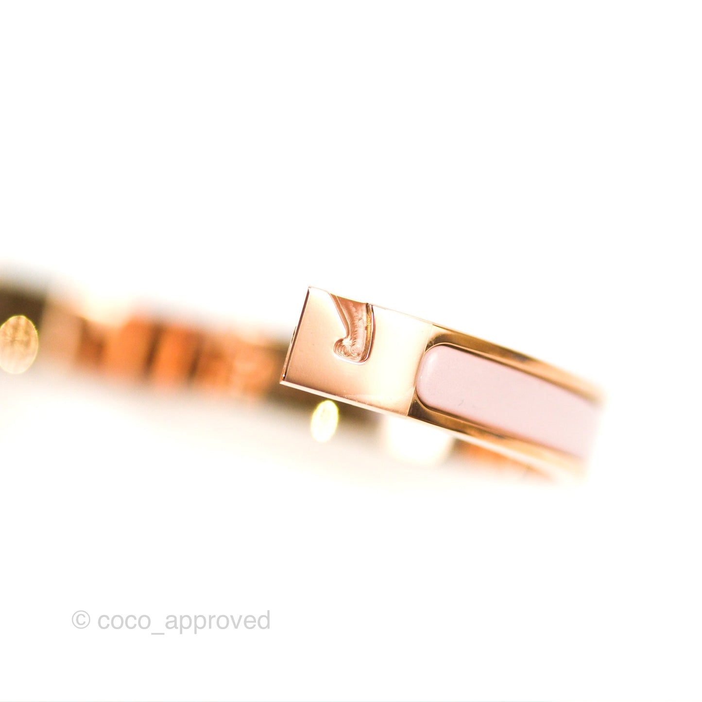 Hermes Mini Clic Chaine d'Ancre Bracelet PM Rose Candeur