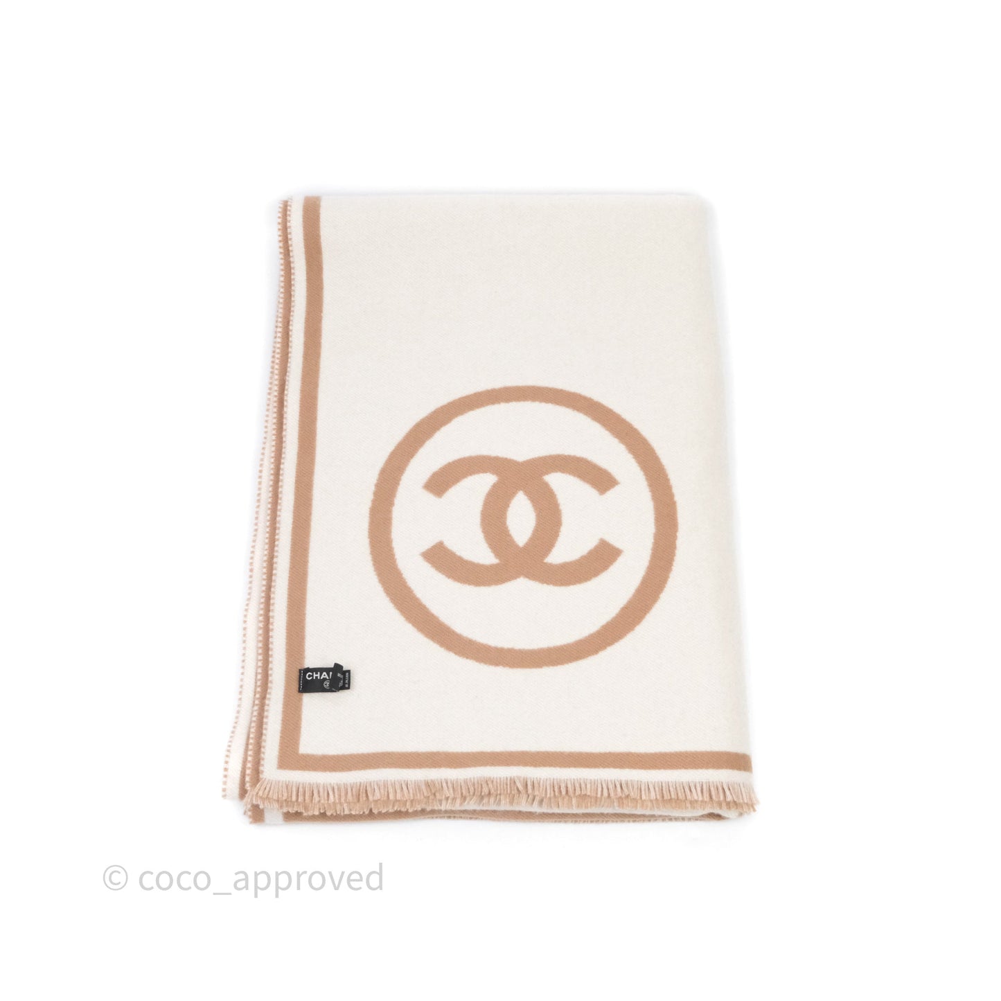 Chanel Cashmere CC Fringe Scarf