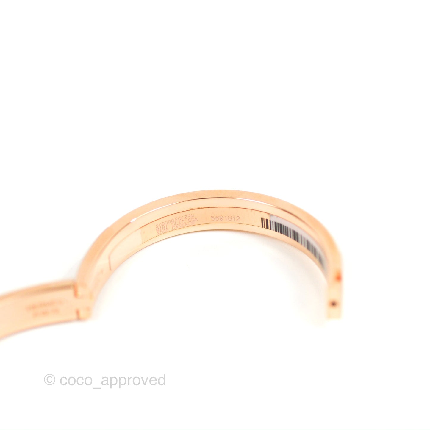 Hermes Mini Clic Chaine d'Ancre Bracelet PM Rose Candeur