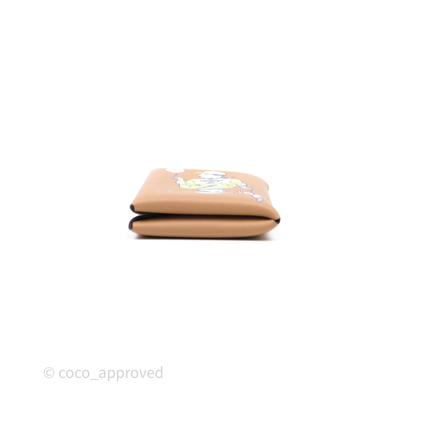 Hermes Calvi Duo Jockey Swift Card Holder 0M Chai