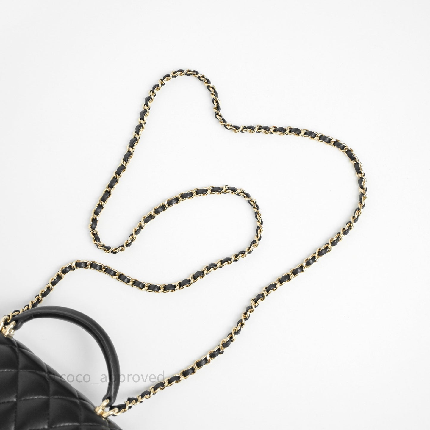 Chanel Top Handle Mini Rectangular Flap Black Lambskin Gold Hardware