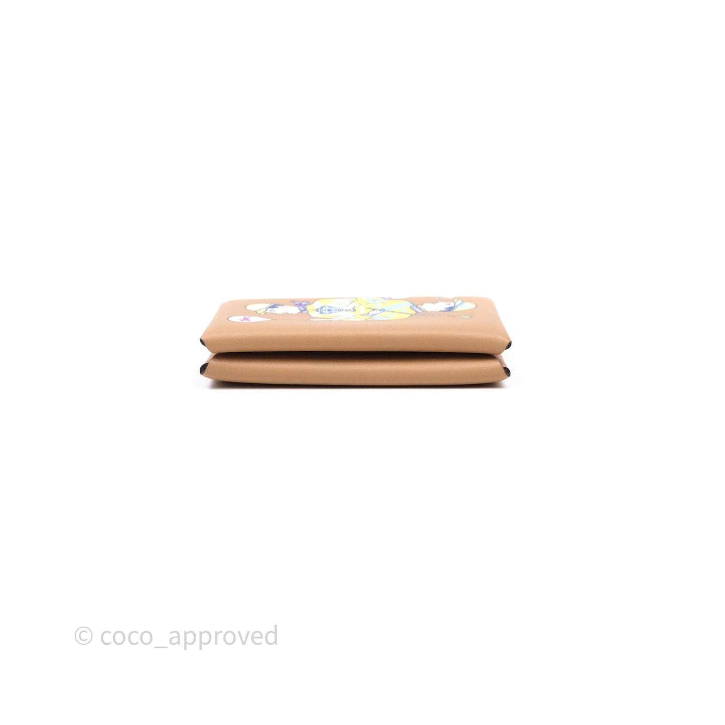 Hermes Calvi Duo Jockey Swift Card Holder 0M Chai