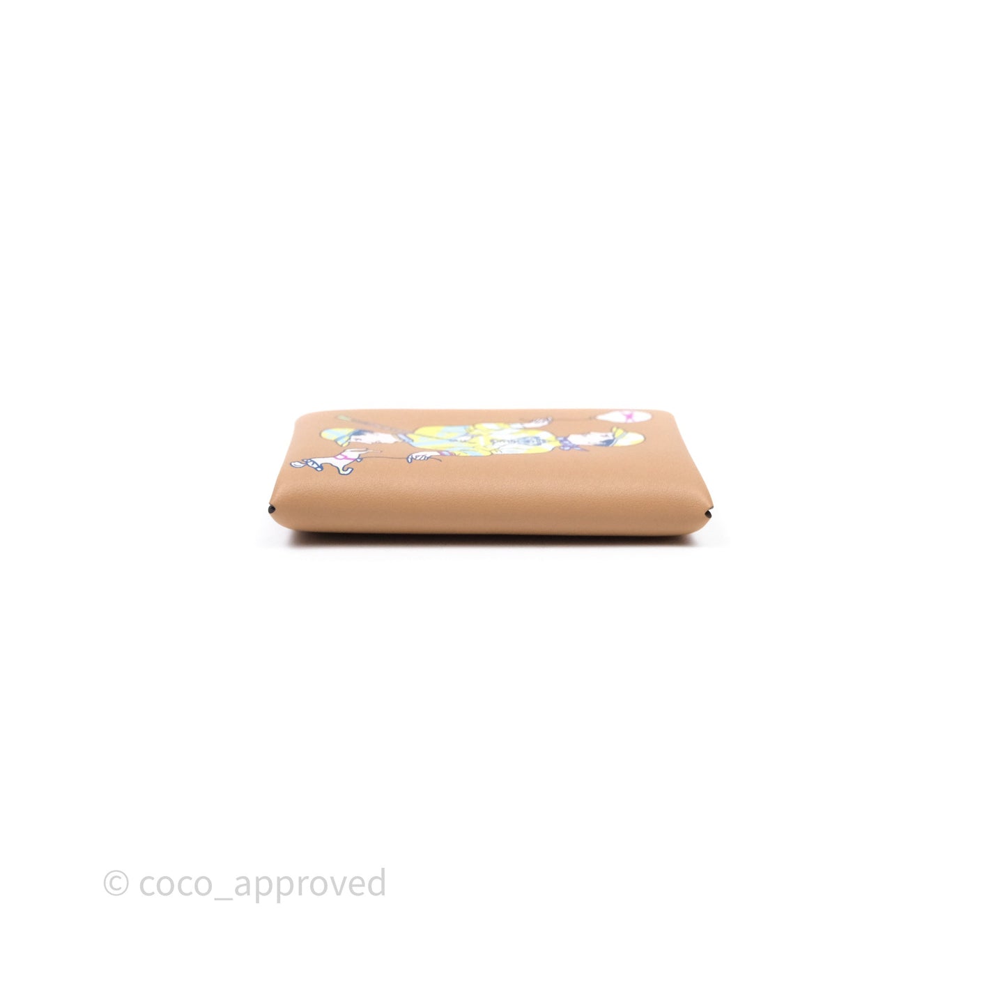 Hermes Calvi Duo Jockey Swift Card Holder 0M Chai