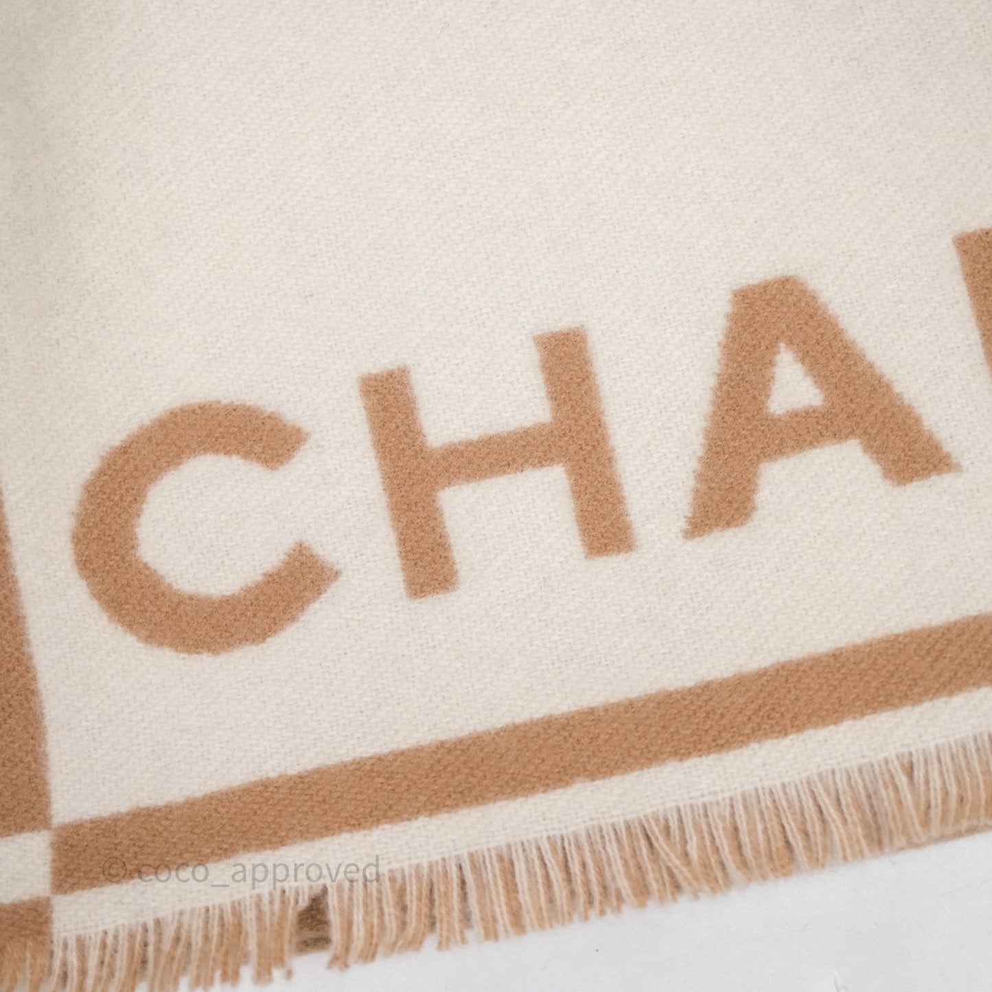 Chanel Cashmere CC Fringe Scarf