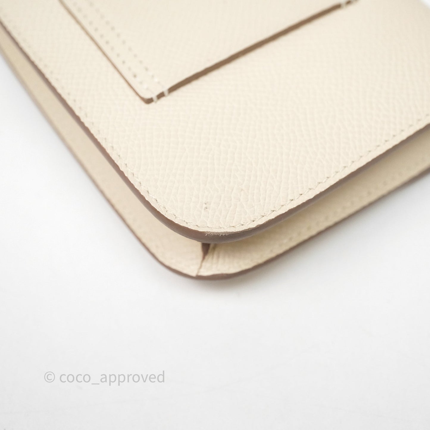Hermès Constance Slim Wallet Craie 10 Gold Hardware