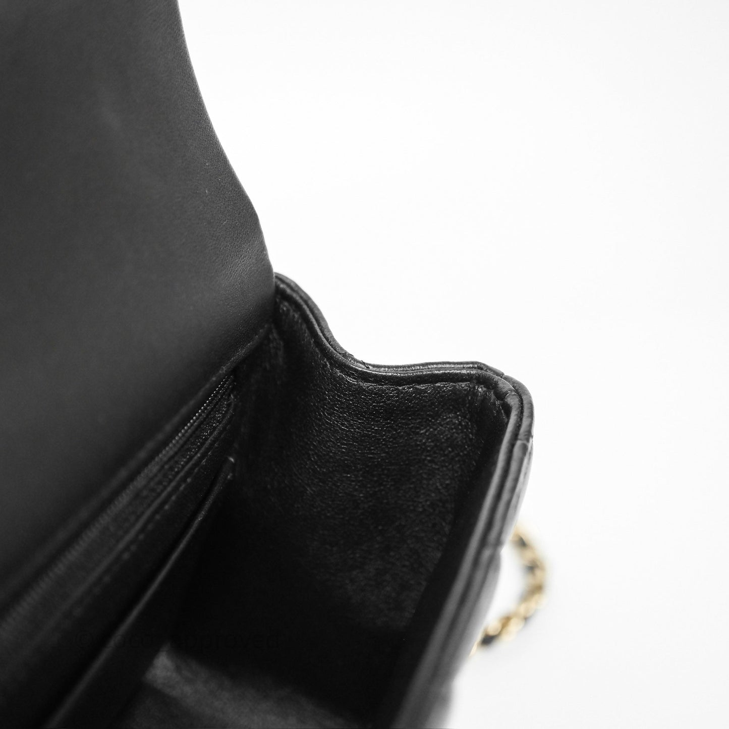 Chanel Top Handle Mini Rectangular Flap Black Lambskin Gold Hardware