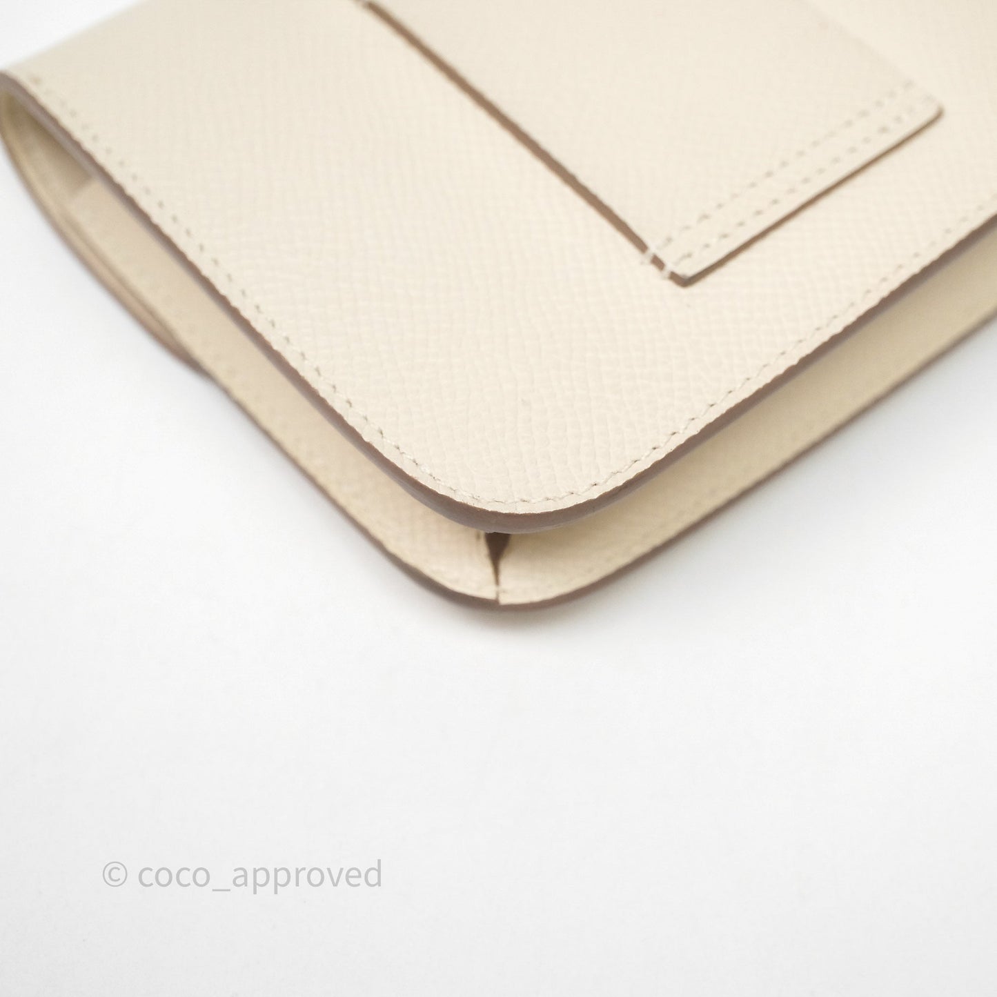 Hermès Constance Slim Wallet Craie 10 Gold Hardware