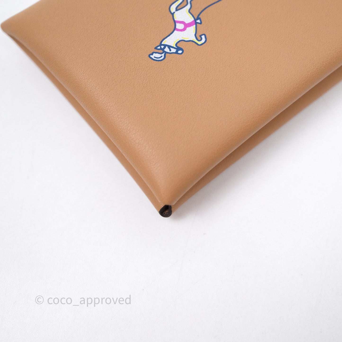 Hermes Calvi Duo Jockey Swift Card Holder 0M Chai