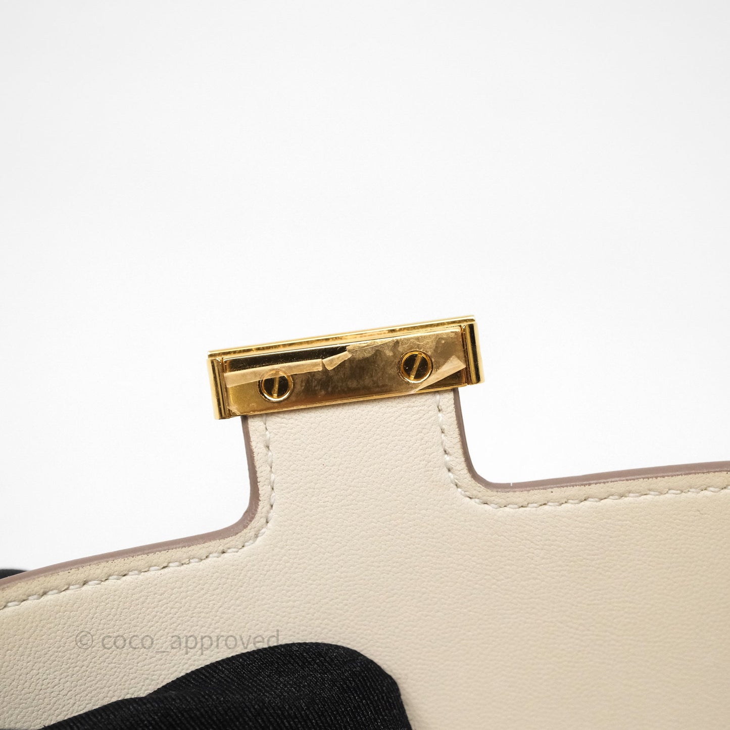 Hermès Constance Slim Wallet Craie 10 Gold Hardware