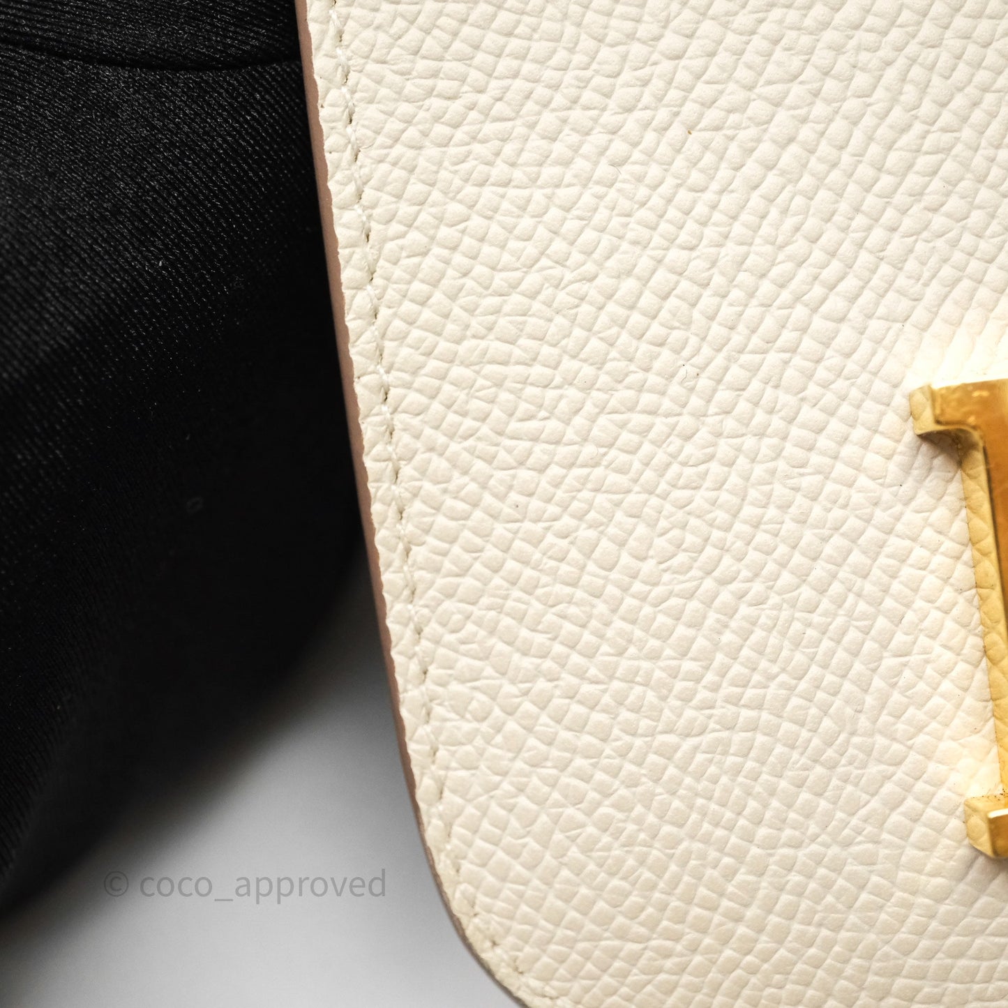 Hermès Constance Slim Wallet Craie 10 Gold Hardware