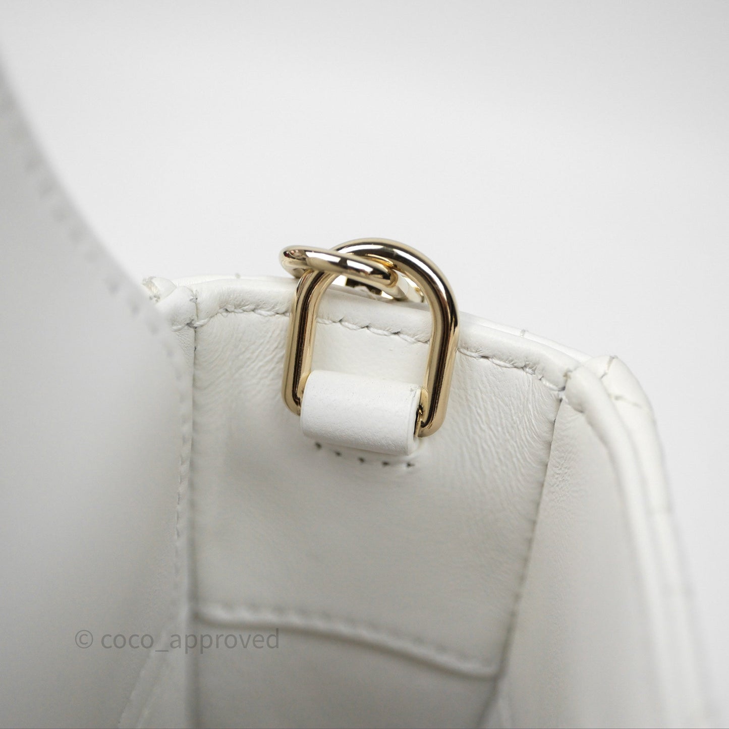 Christian Dior Medium Lady D-Joy Bag Butterfly White Lambskin Cannage Gold Hardware