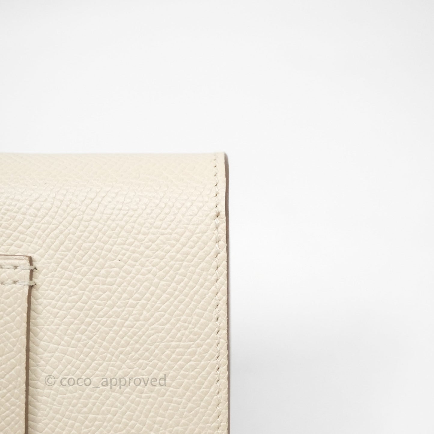 Hermès Constance Slim Wallet Craie 10 Gold Hardware