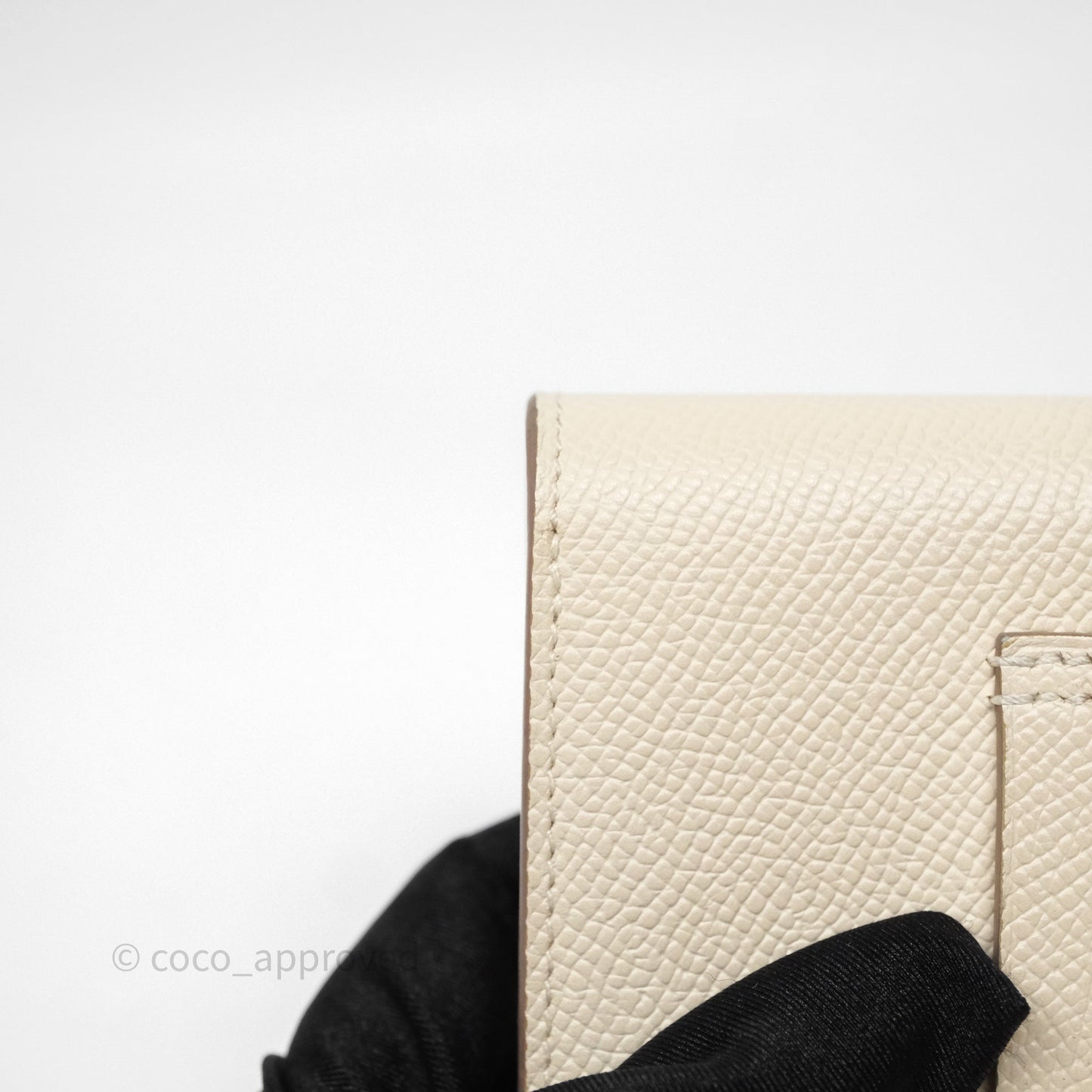 Hermès Constance Slim Wallet Craie 10 Gold Hardware