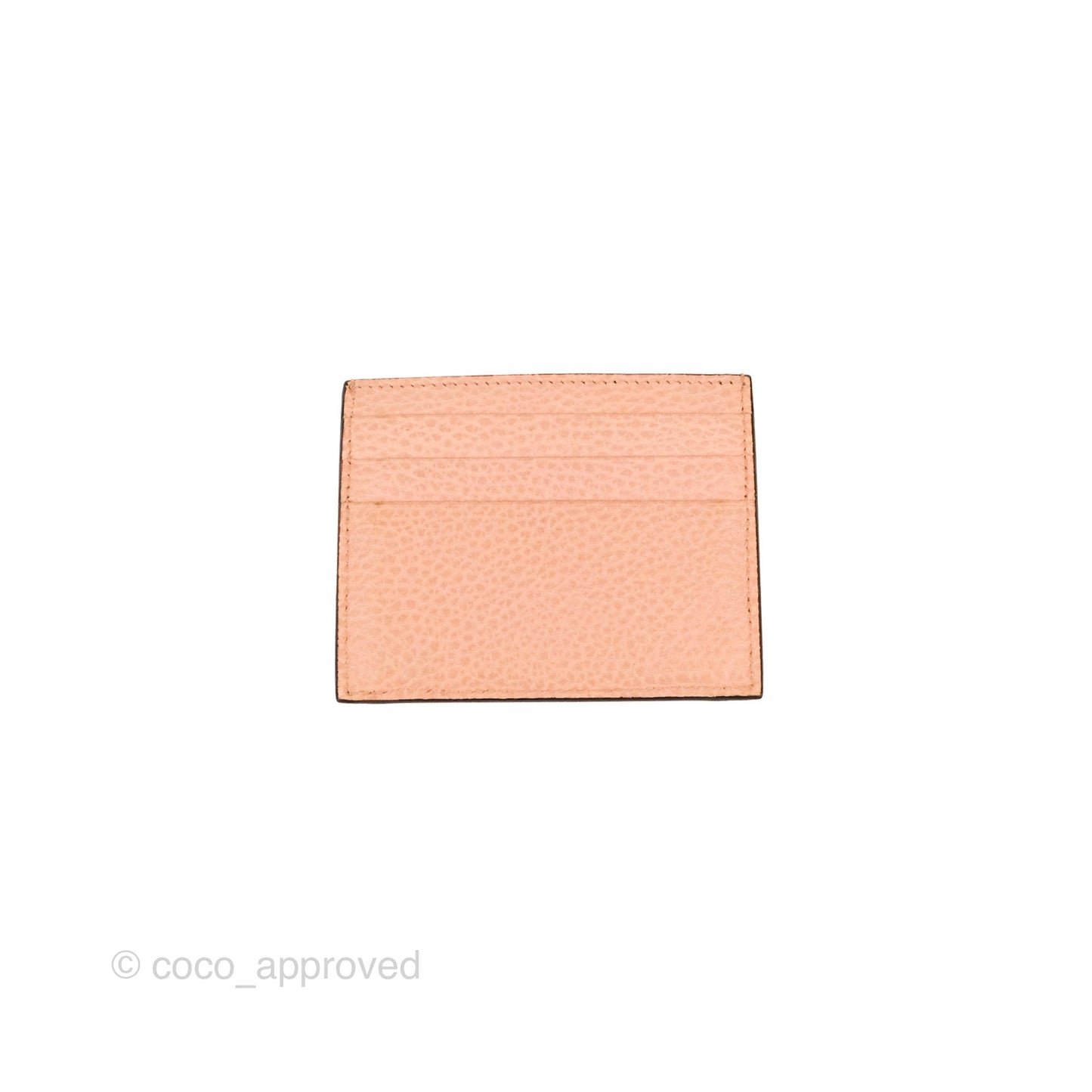 Gucci GG Marmont Coin Card Holder Pink Grained Leather